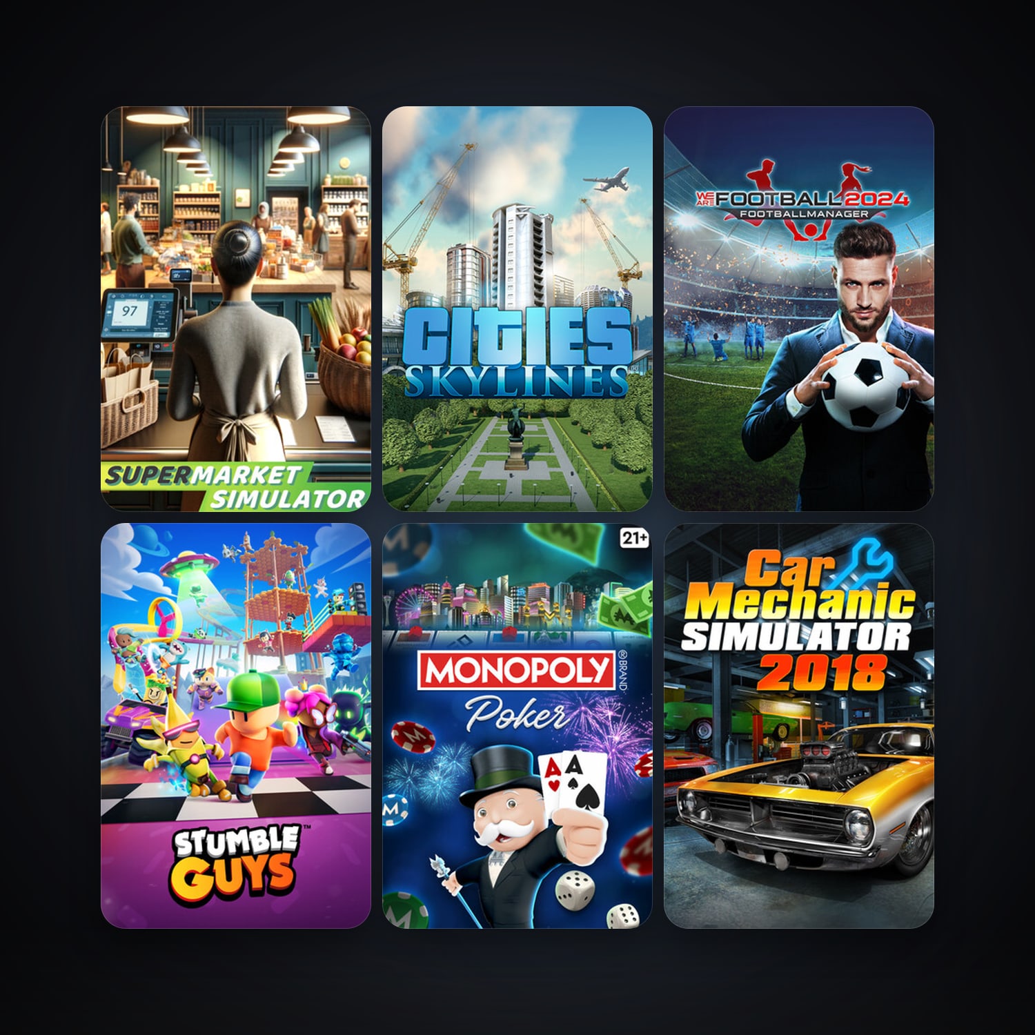 Cities: Skylines + Fishing Planet, 19 games, clean — HabibiAccounts