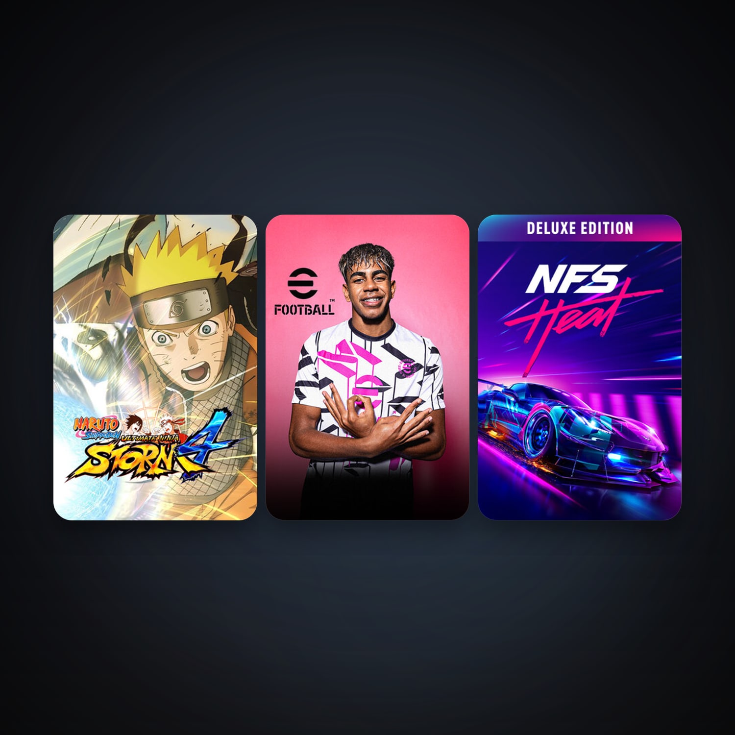 Steam account: NARUTO SHIPPUDEN: Ultimate Ninja STORM 4 + Need for Speed Heat, 4 games, clean — HabibiAccounts