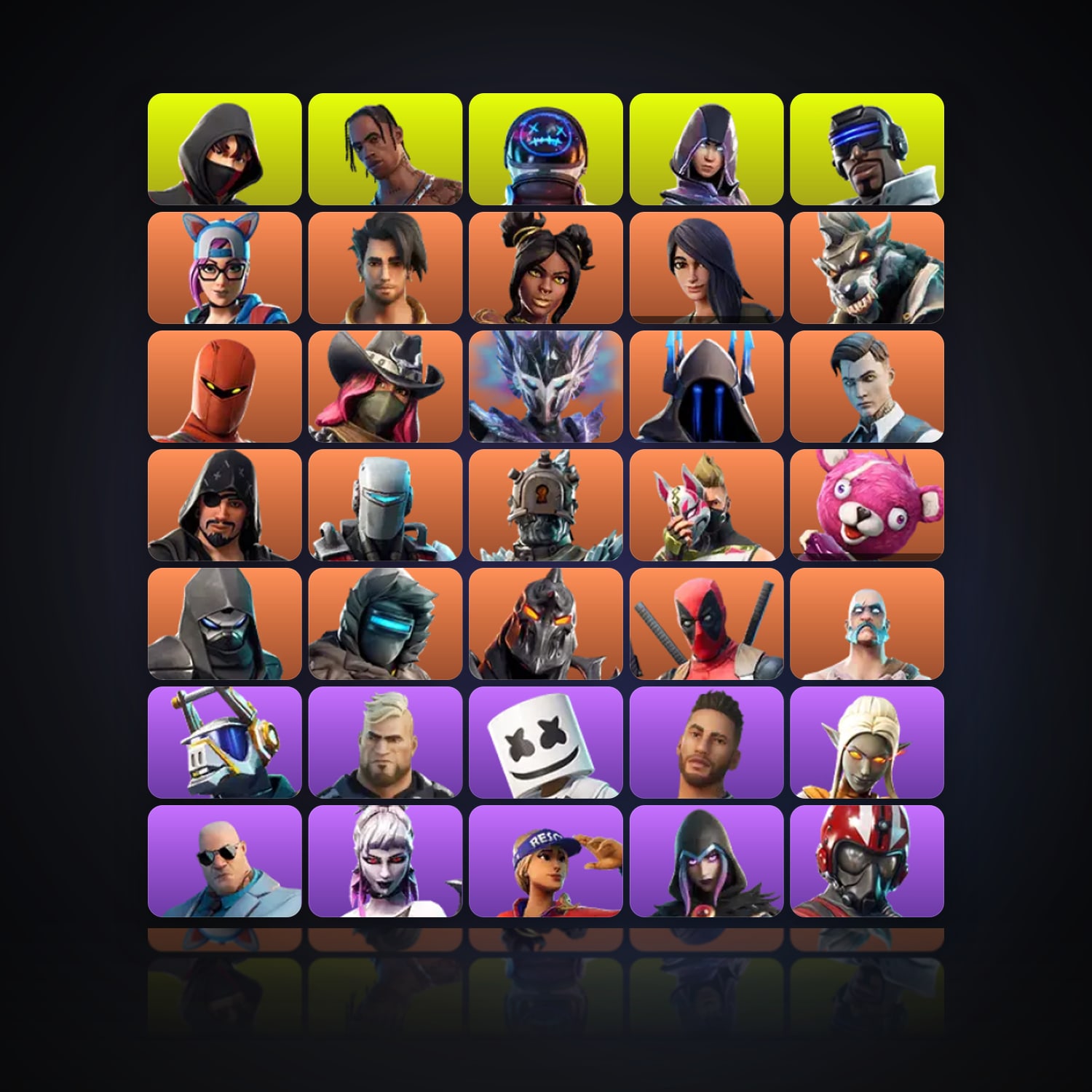 Fortnite | 80 Skins | 250 V-Bucks | Level 966 | 84 Wins — HabibiAccounts