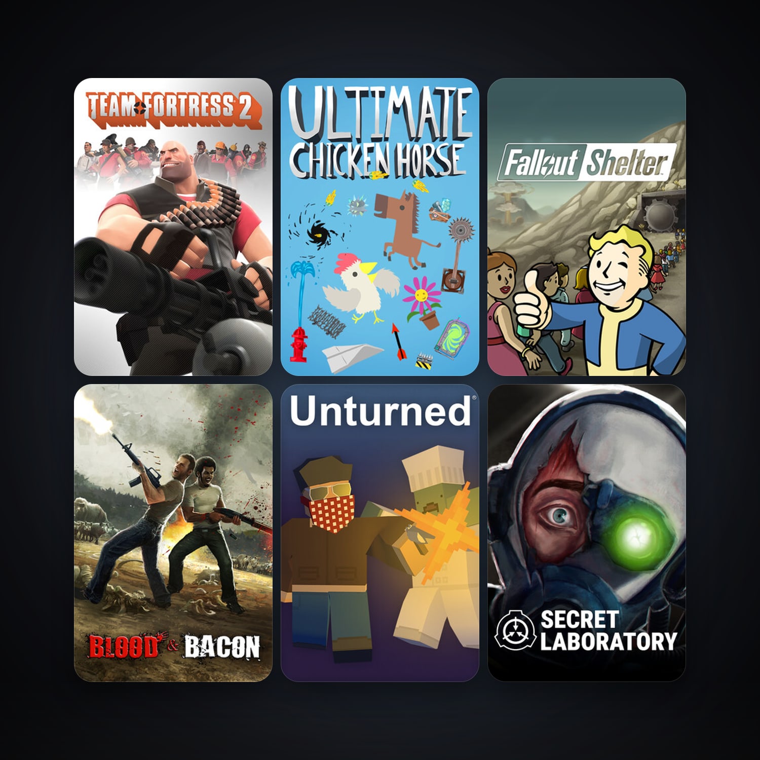 Team Fortress 2 + Unturned, 14 games, clean — HabibiAccounts