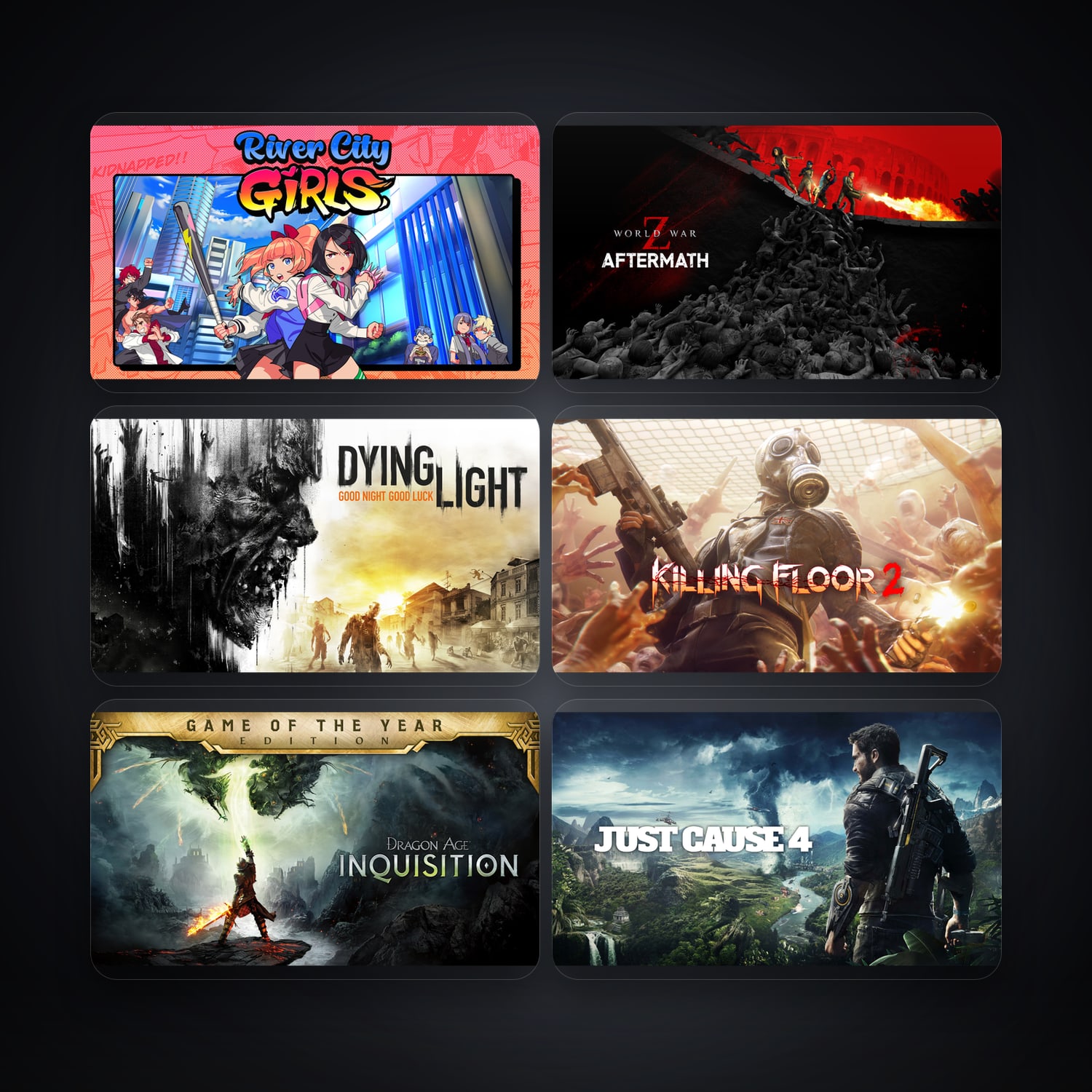 River City Girls & World War Z | 143 Games — HabibiAccounts