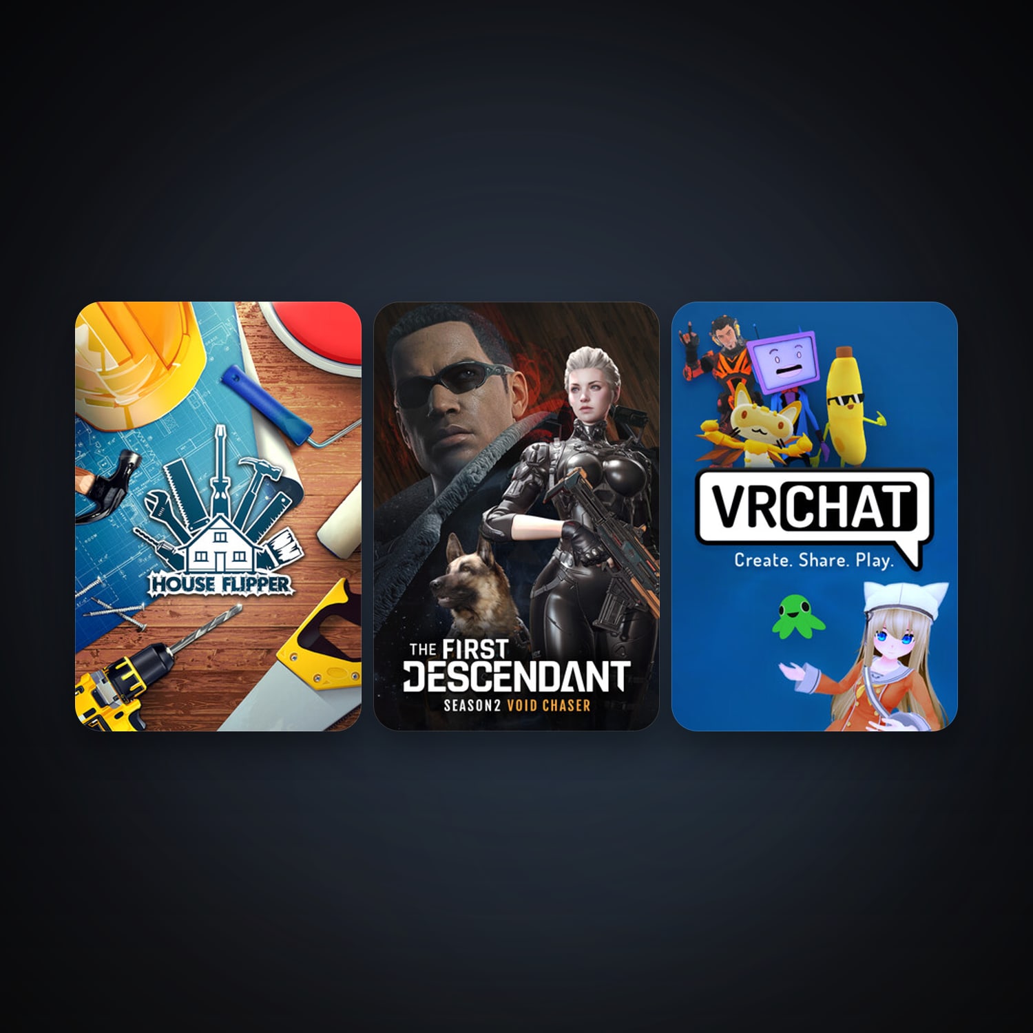 VRChat + House Flipper, 5 games, clean — HabibiAccounts