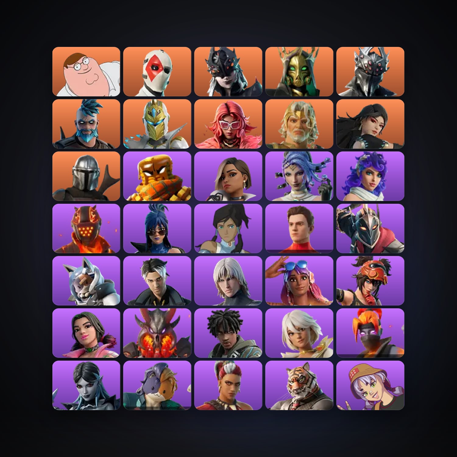 هالحساب فورتنايت، لوكر 77 سكن، 300 فيبوكس، لفل 945، 42 فوز — HabibiAccounts