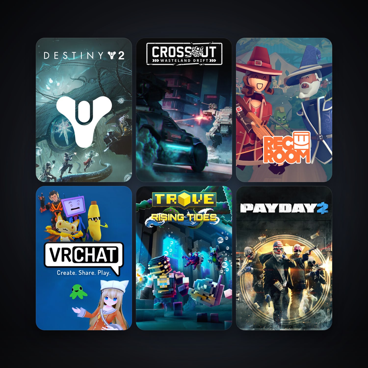 PAYDAY 2 + Trove, 15 games, clean — HabibiAccounts