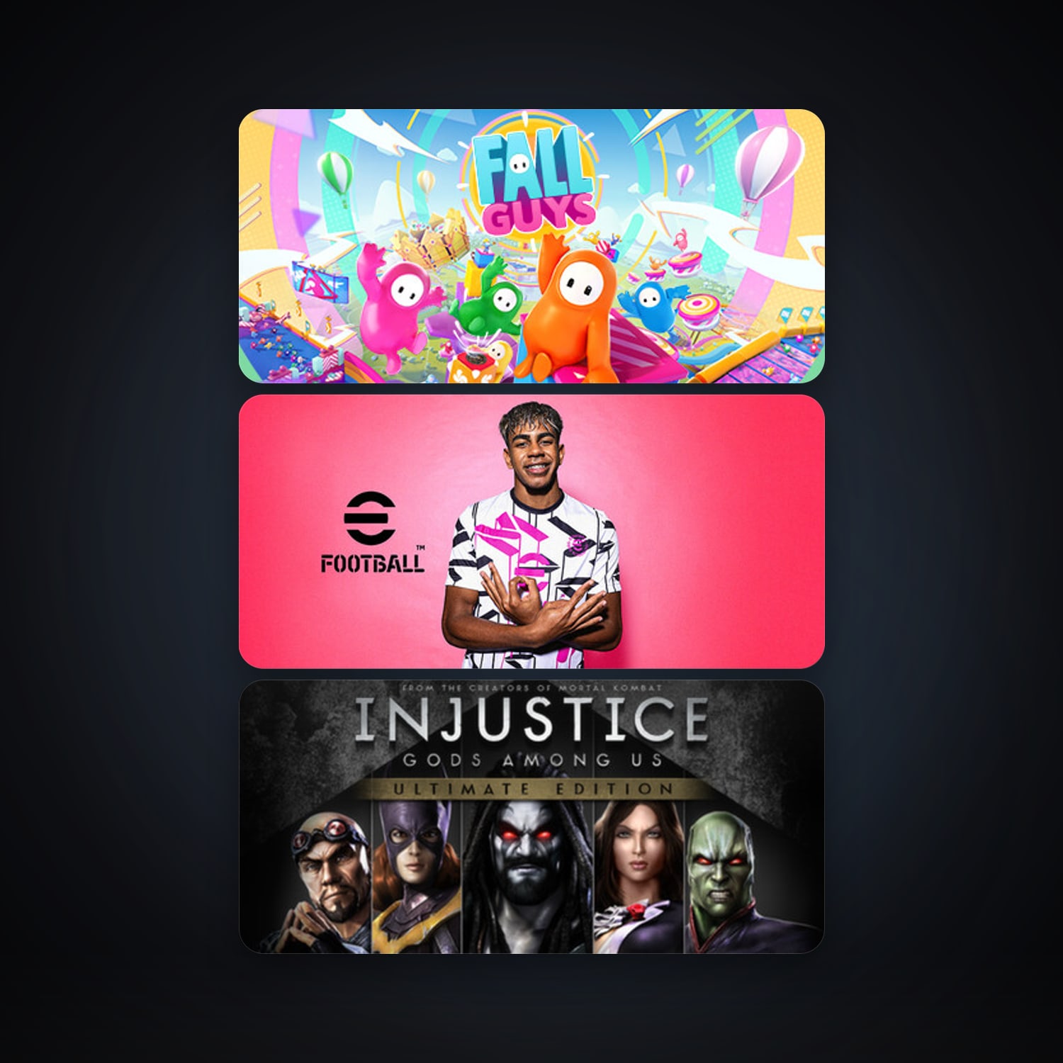 Injustice: Gods Among Us Ultimate Edition + Fall Guys, 5 games, clean — HabibiAccounts