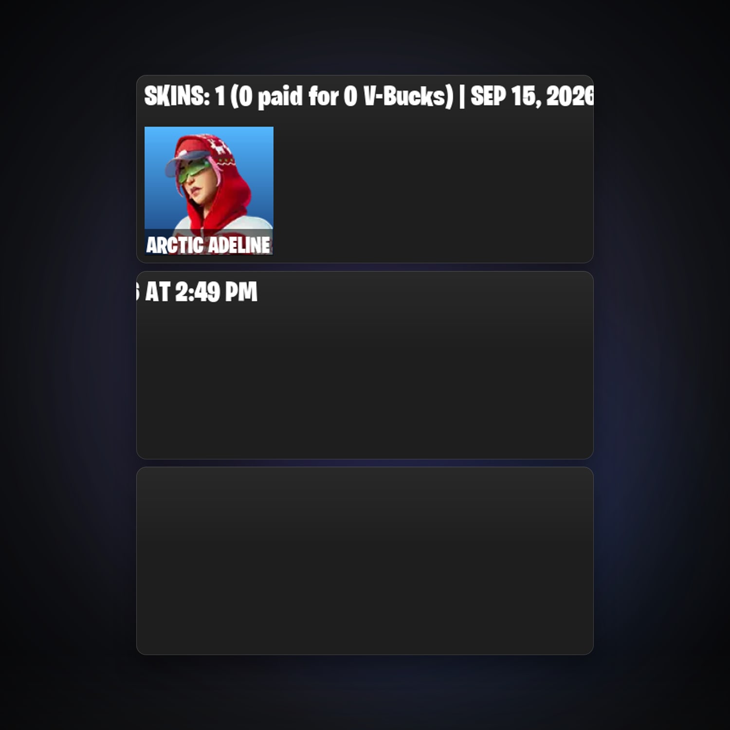 Fortnite | 1 Skins | 300 V-Bucks | Level 184 | 9 Wins — HabibiAccounts