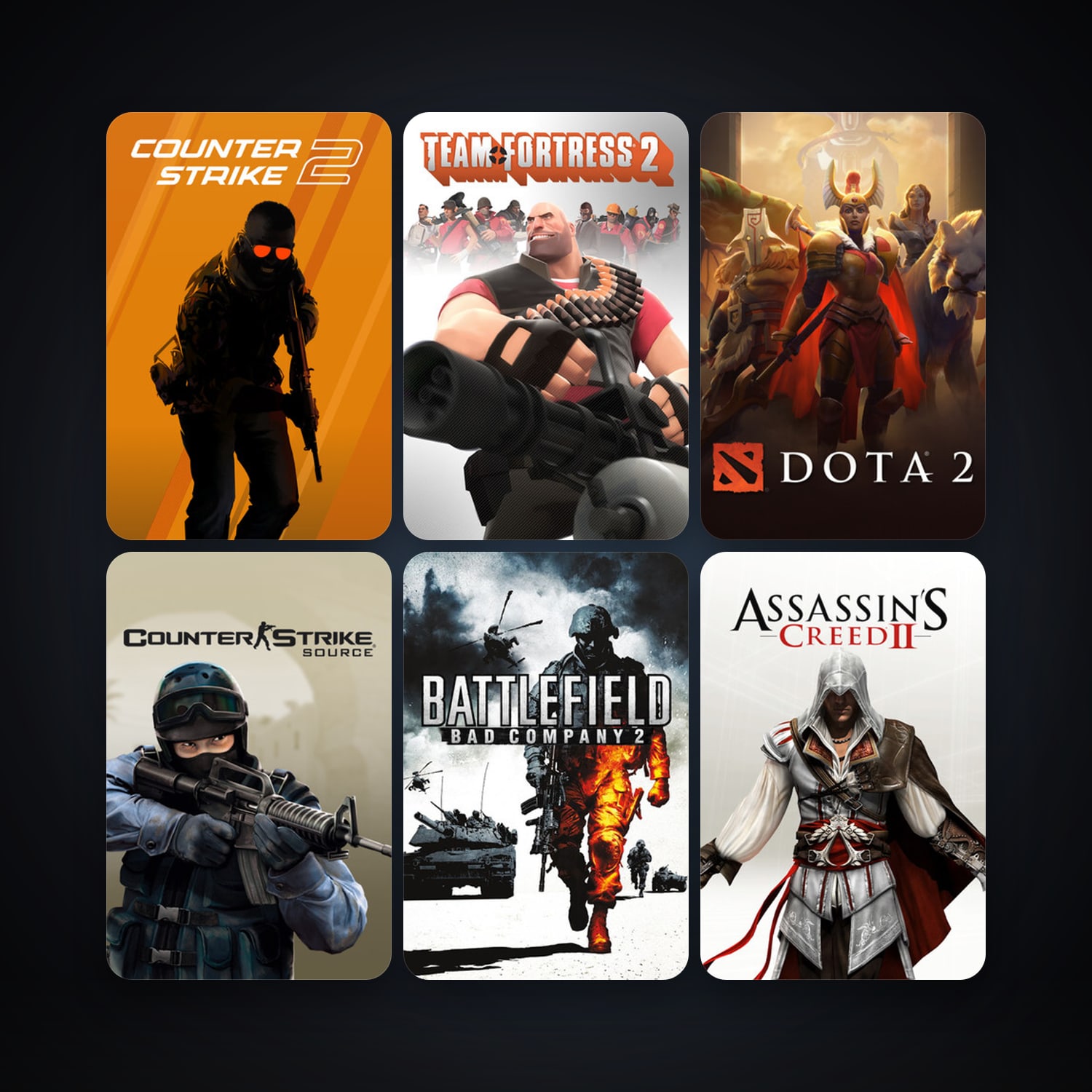 Counter-Strike + Counter-Strike: Source, 16 games, Steam 10, clean — HabibiAccounts