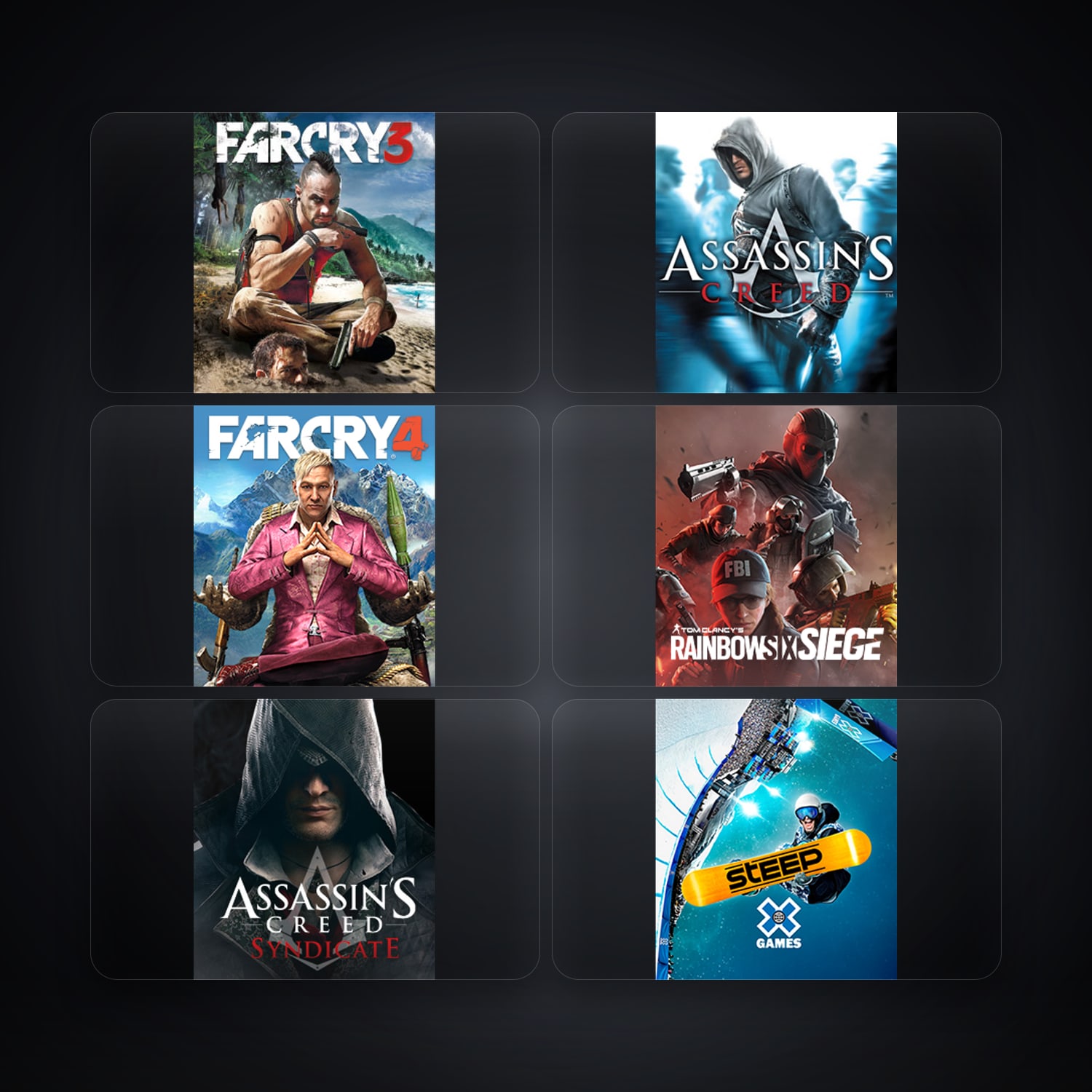 هالحساب يوبيسوفت فيه Far Cry 3 Deluxe Edition وAssassin's Creed، TR، 6 ألعاب — HabibiAccounts