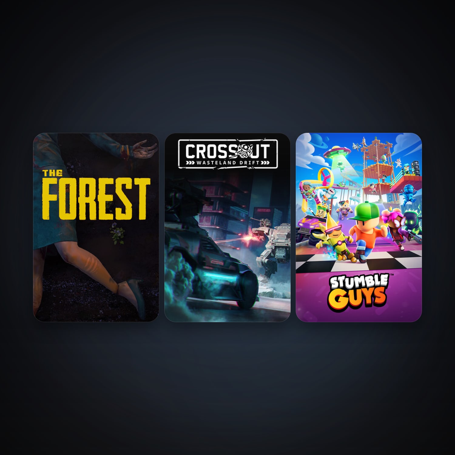 The Forest + Crossout, 9 games, clean — HabibiAccounts