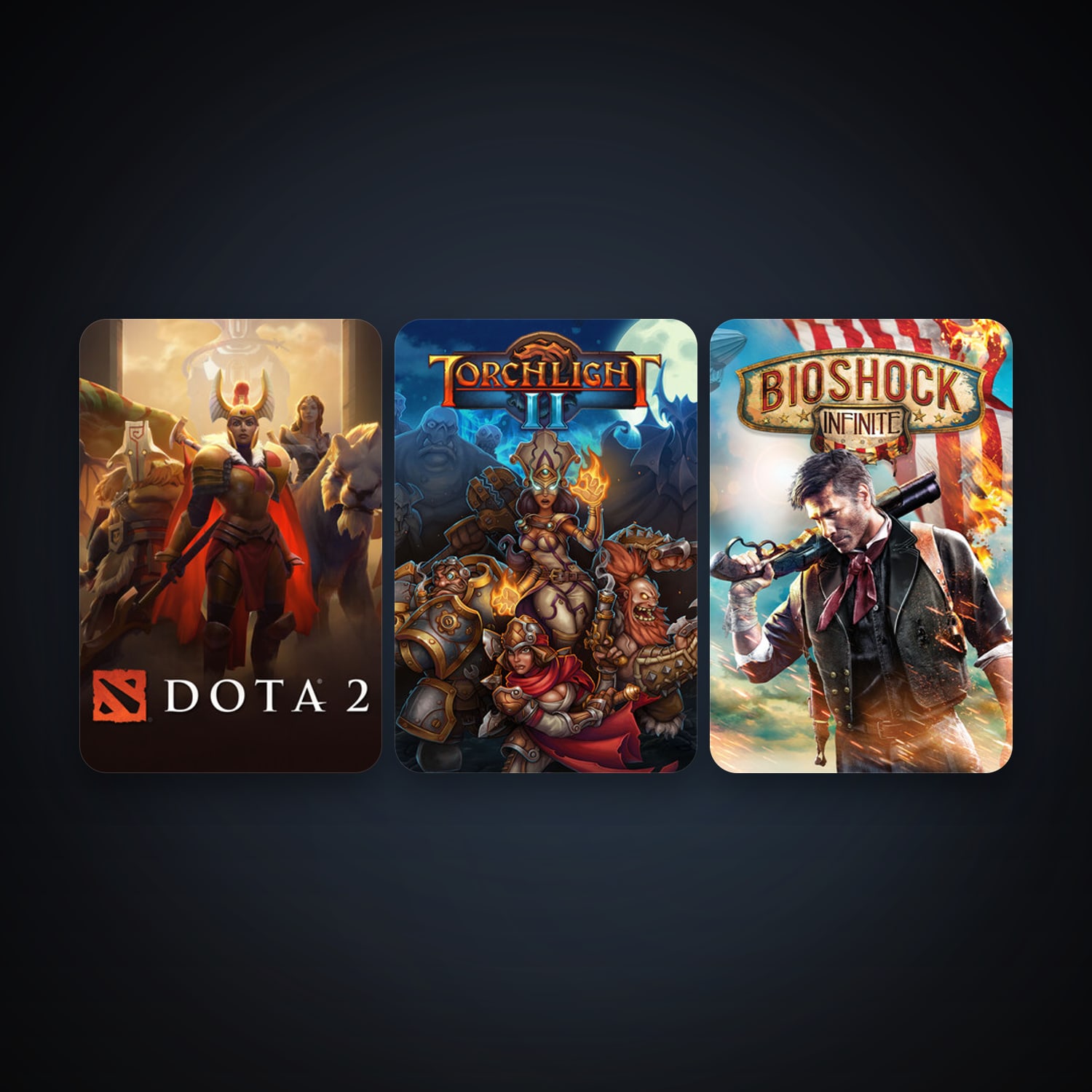 Dota 2 + BioShock Infinite, 3 games, clean — HabibiAccounts