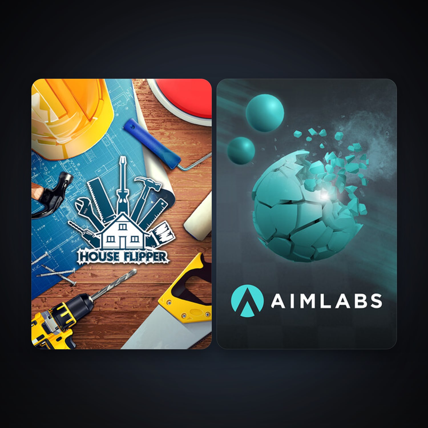 House Flipper + Aimlabs, 3 games, clean — HabibiAccounts