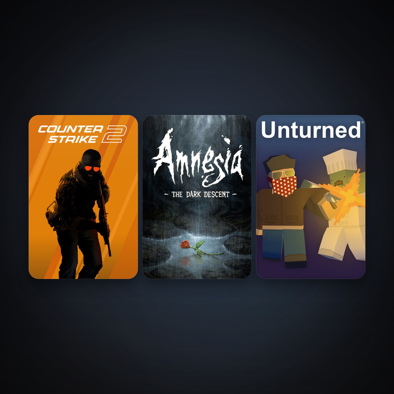CS2 Prime + Amnesia: The Dark Descent, 3 games, clean — HabibiAccounts