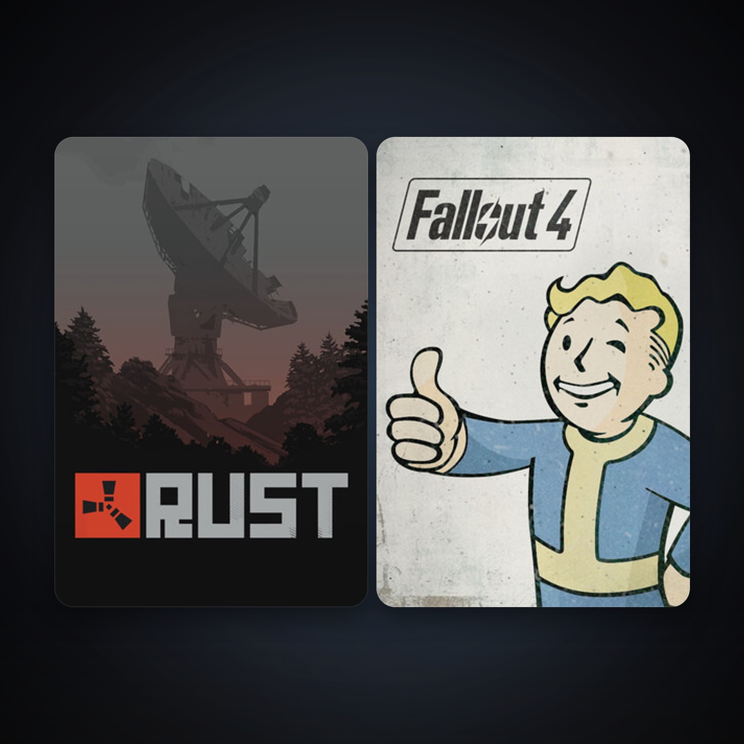 Rust + Fallout 4, 3 games, clean — HabibiAccounts