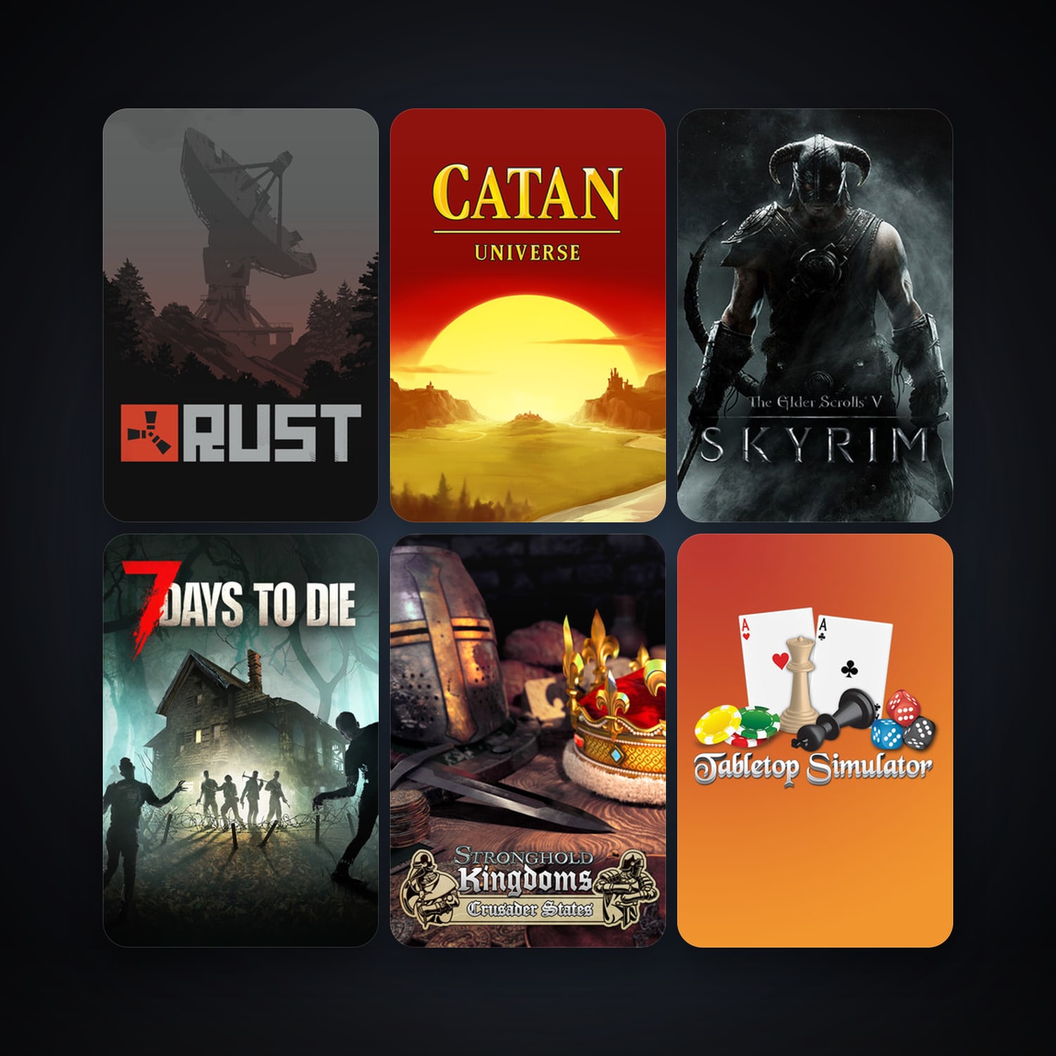 Stronghold Kingdoms + The Elder Scrolls V: Skyrim, 16 games, clean — HabibiAccounts