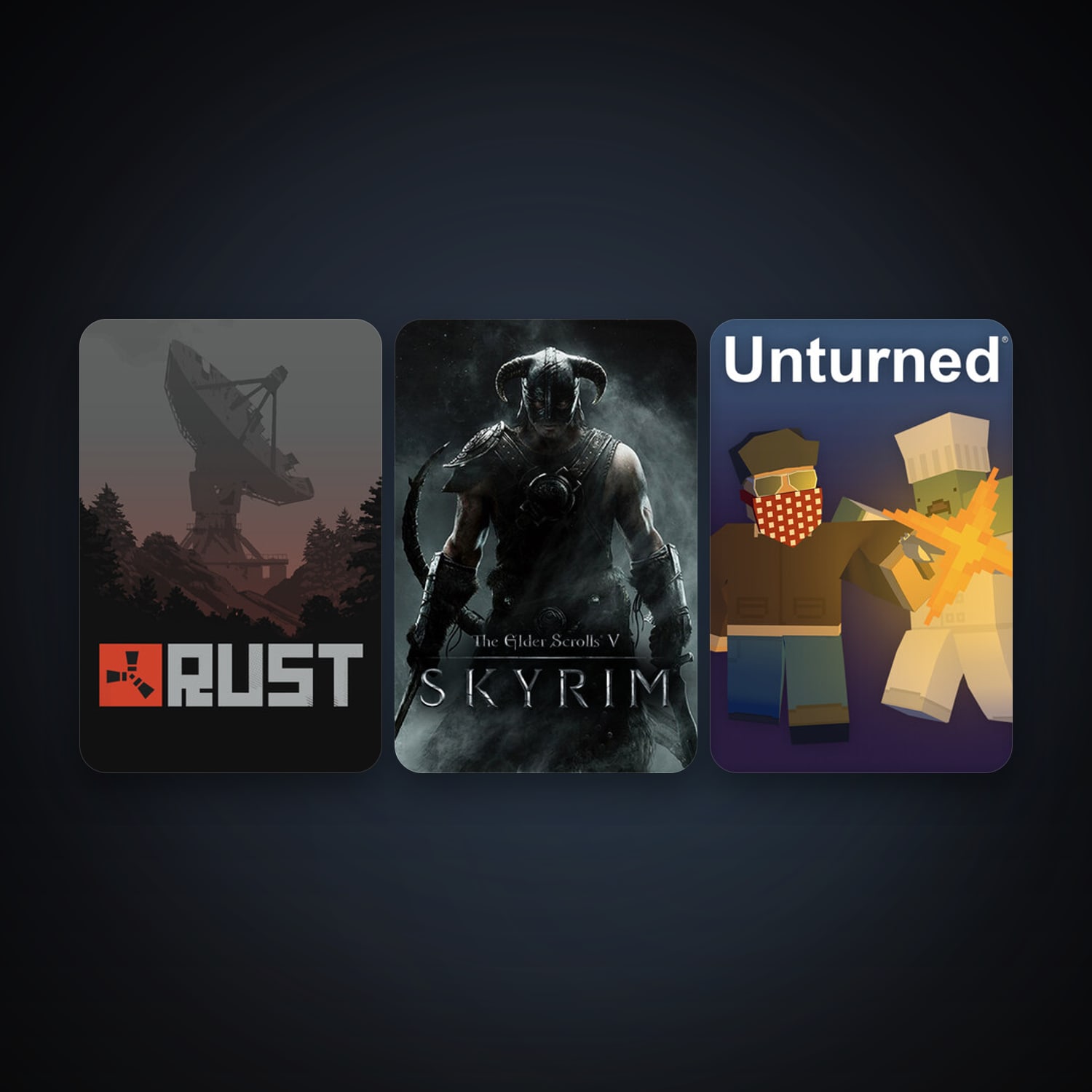 The Elder Scrolls V: Skyrim + Rust, 6 games, clean — HabibiAccounts