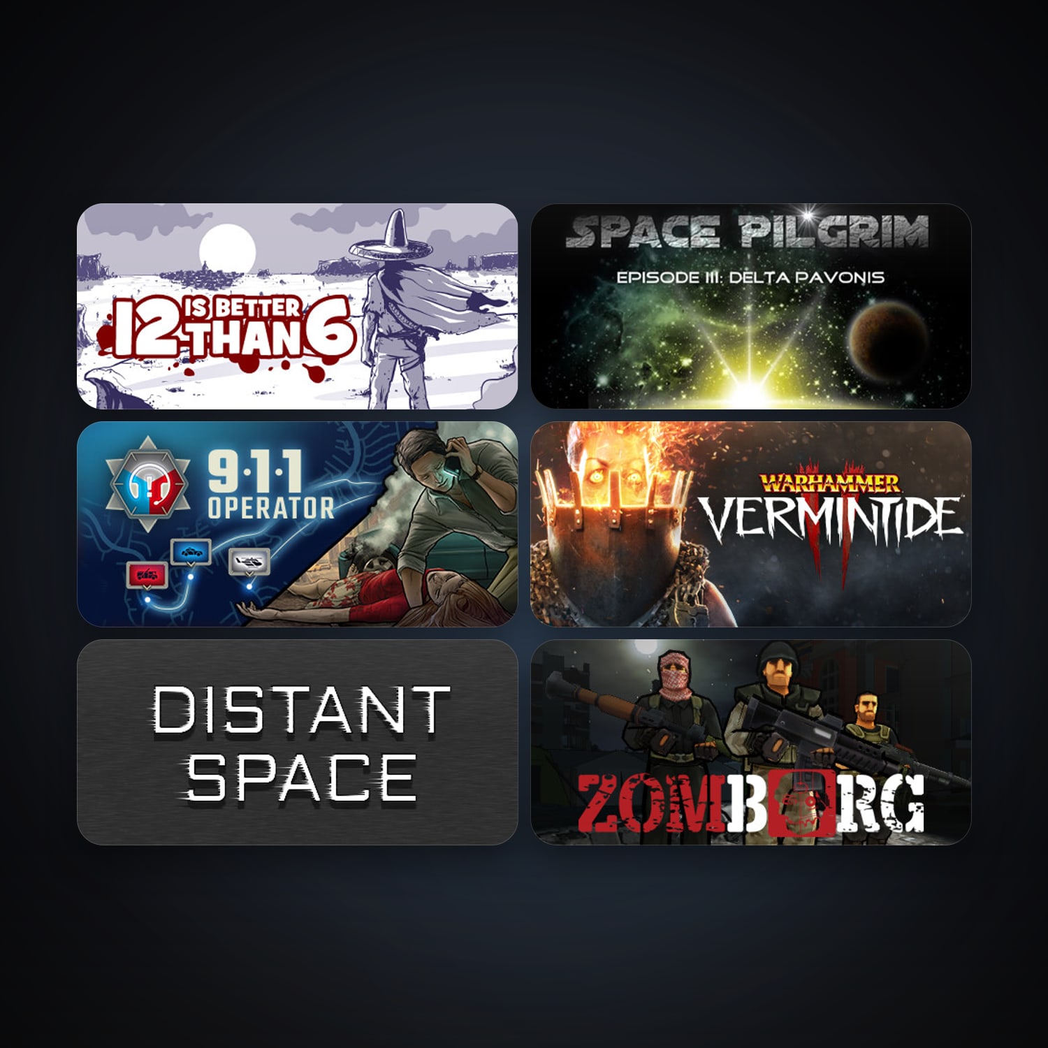 12 is Better Than 6 & Space Pilgrim Episode III: Delta Pavonis | 13 Games | Clean — HabibiAccounts