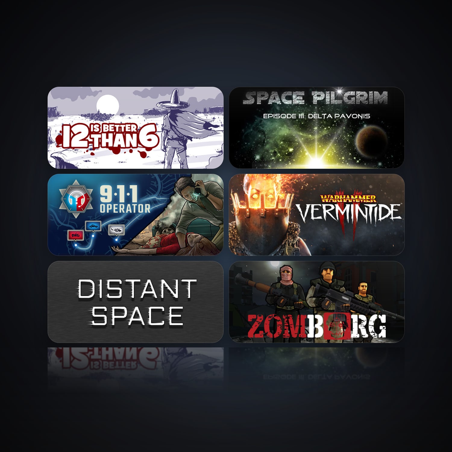 12 is Better Than 6 & Space Pilgrim Episode III: Delta Pavonis | 13 Games | Clean — HabibiAccounts