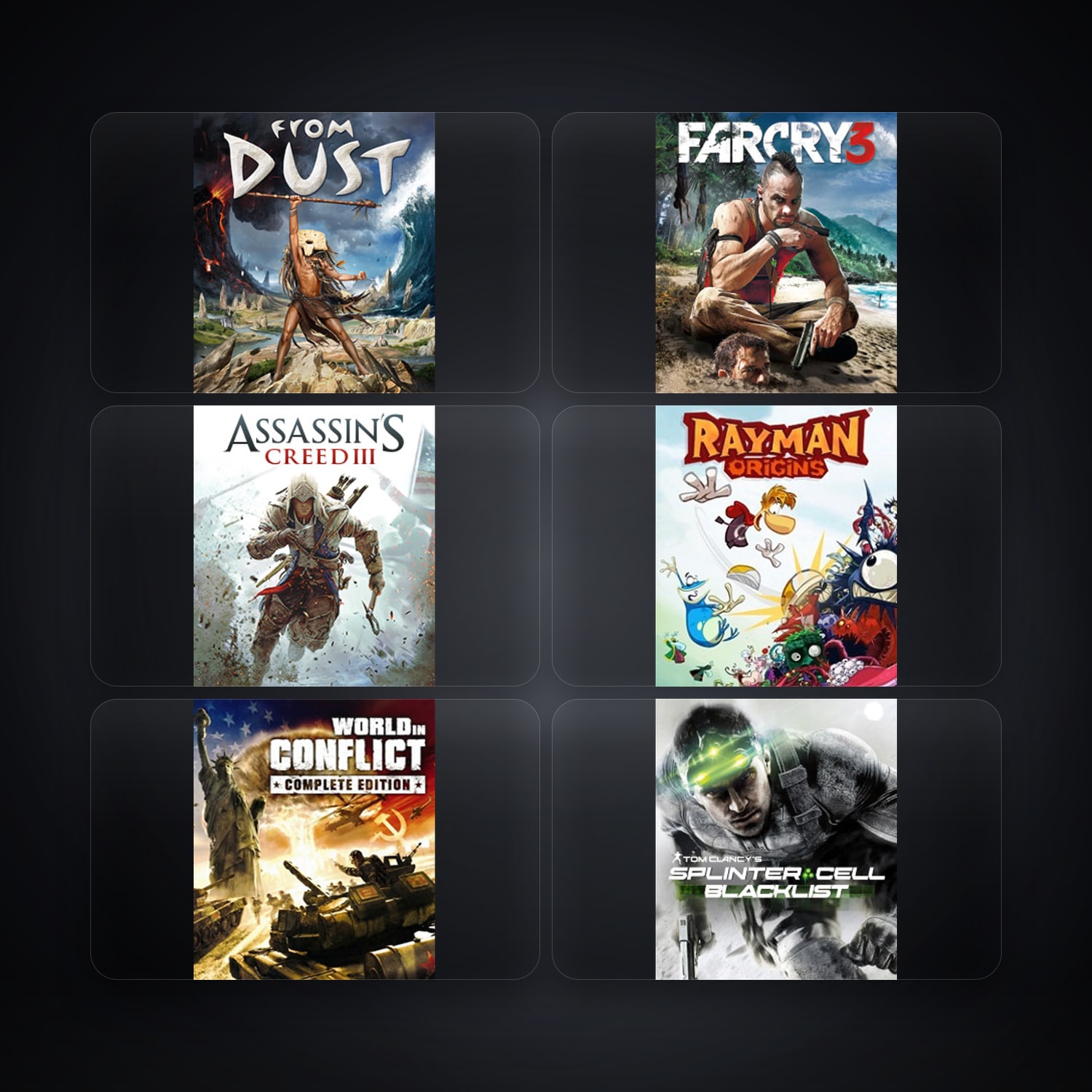 هالحساب يوبيسوفت فيه From Dust وFar Cry 3 Deluxe Edition، GB، 13 ألعاب — HabibiAccounts