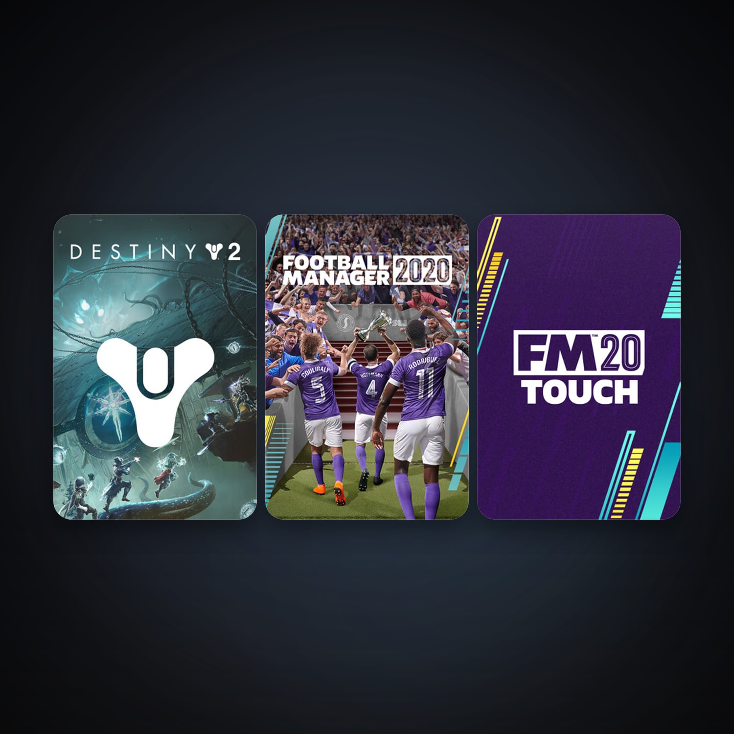 Destiny 2 + Football Manager 2020, 4 games, clean — HabibiAccounts