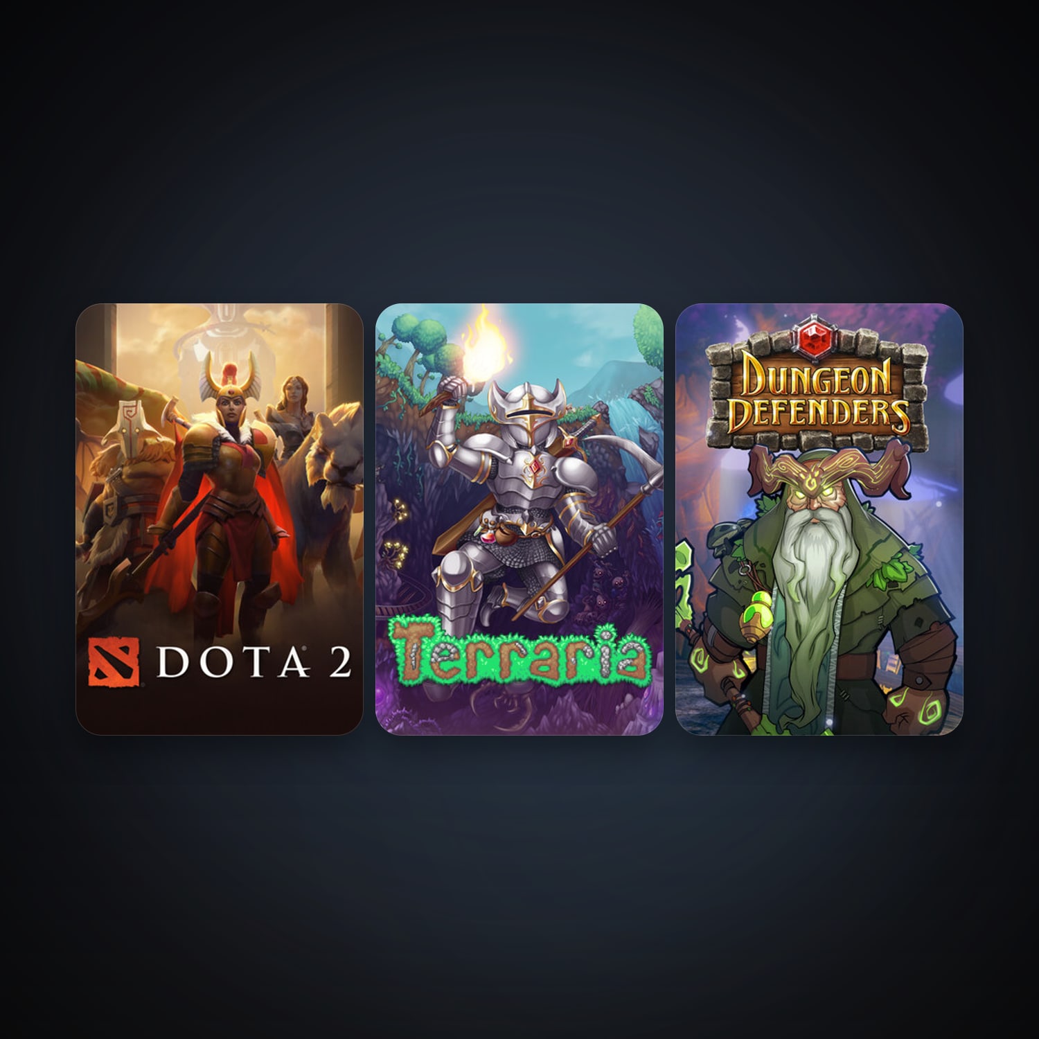 Dota 2 + Dungeon Defenders, 3 games, clean — HabibiAccounts