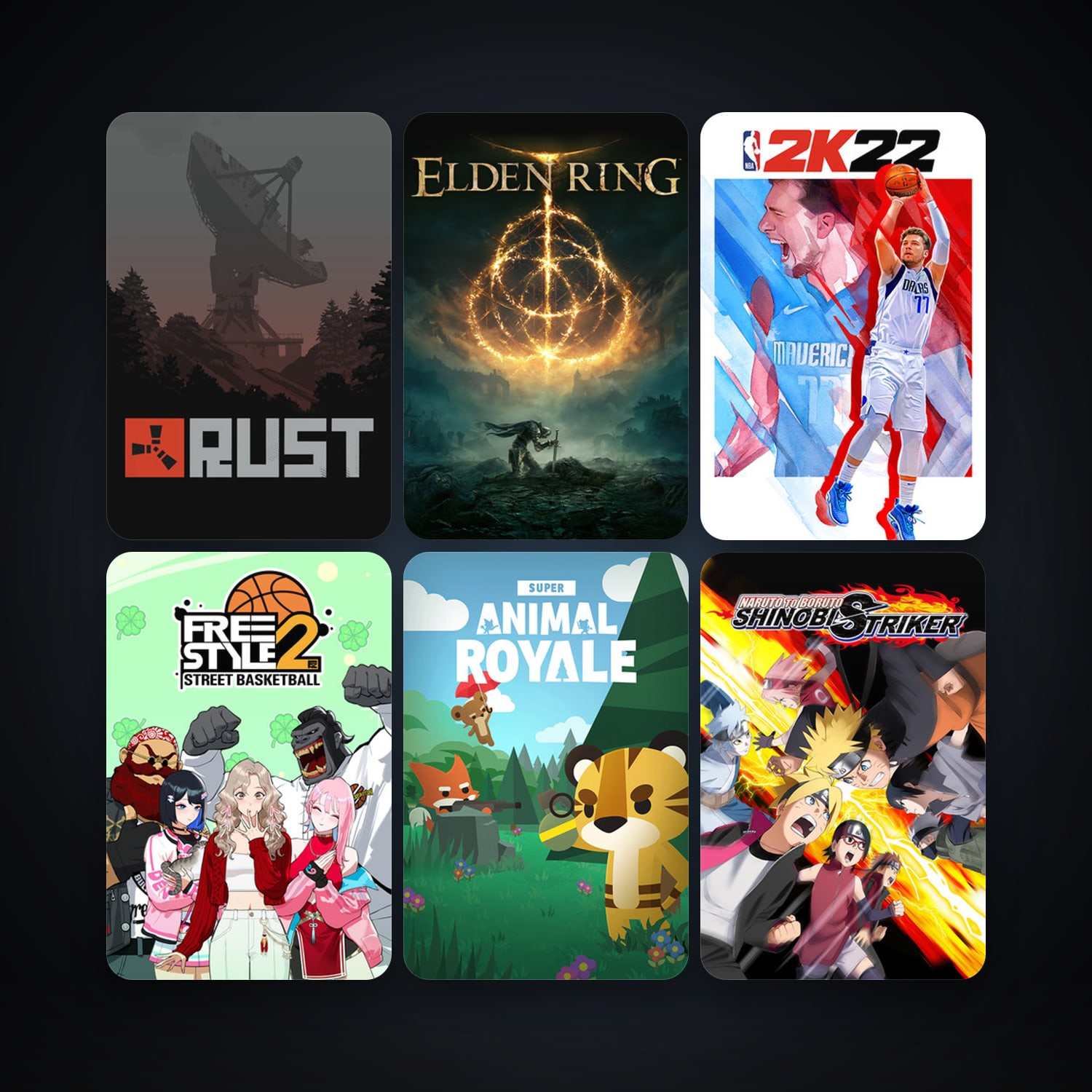Rust + Freestyle 2: Street Basketball, 18 games, clean — HabibiAccounts