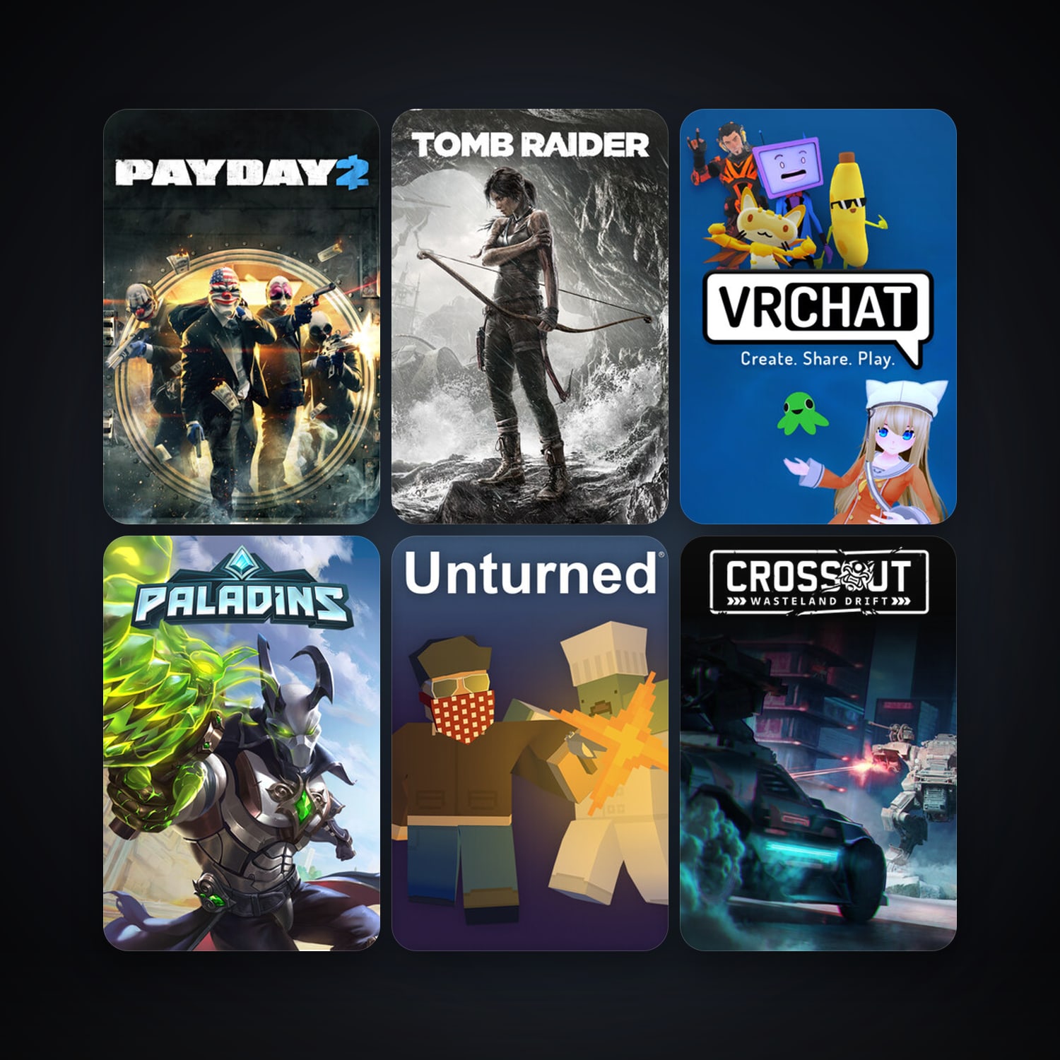 Tomb Raider + PAYDAY 2, 46 games, clean — HabibiAccounts