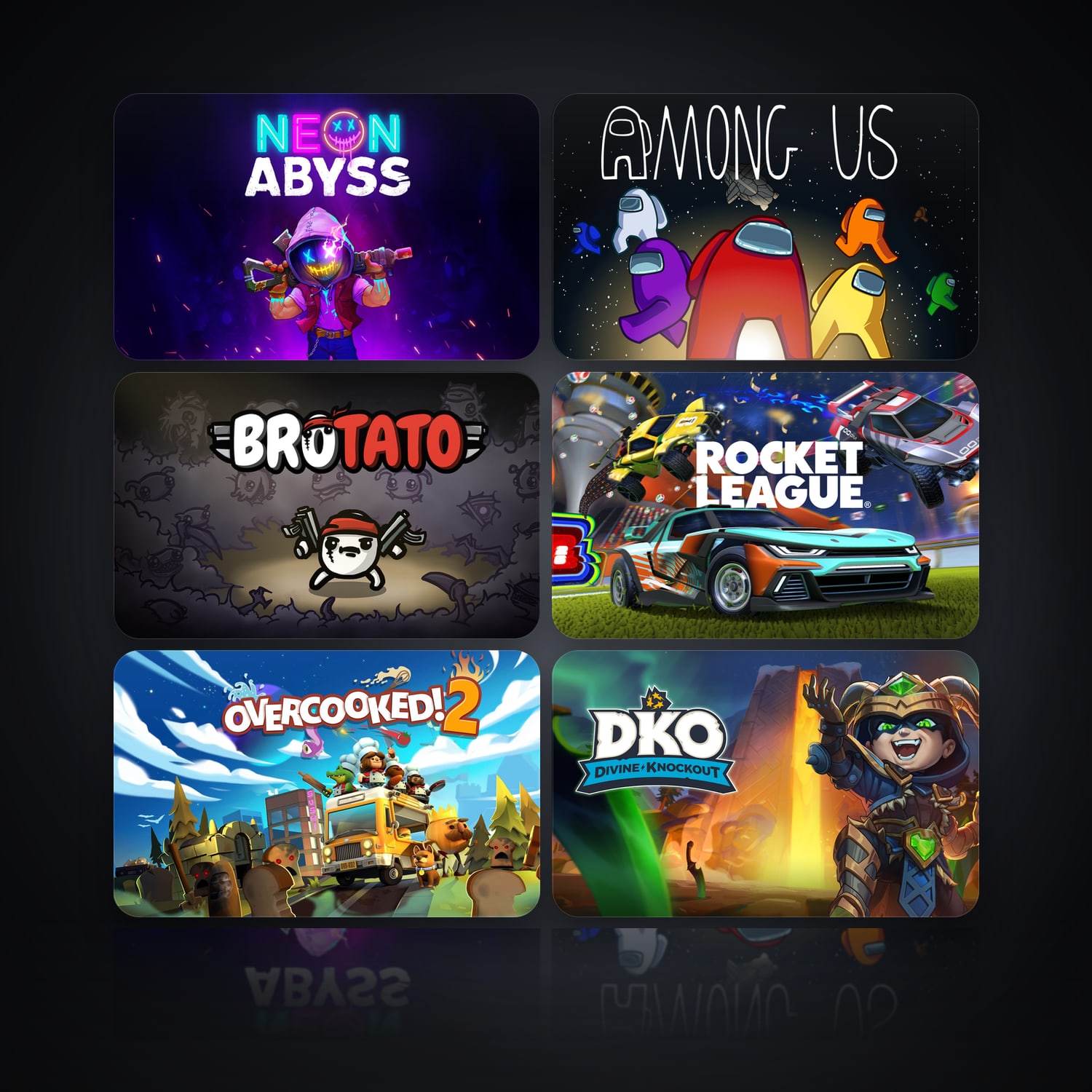 Neon Abyss & Among Us | 410 Games — HabibiAccounts