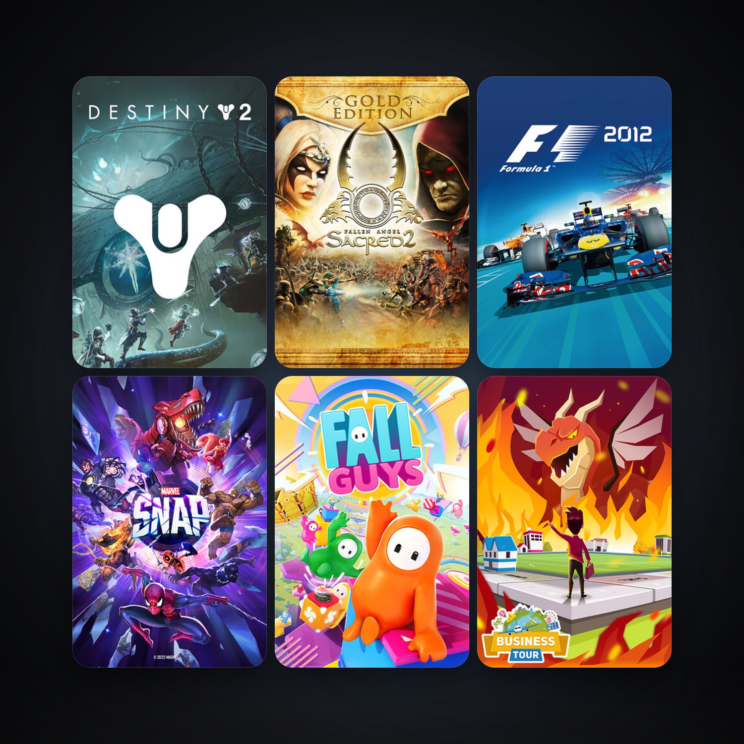 F1 2012 + Sacred 2 Gold, 8 games, clean — HabibiAccounts