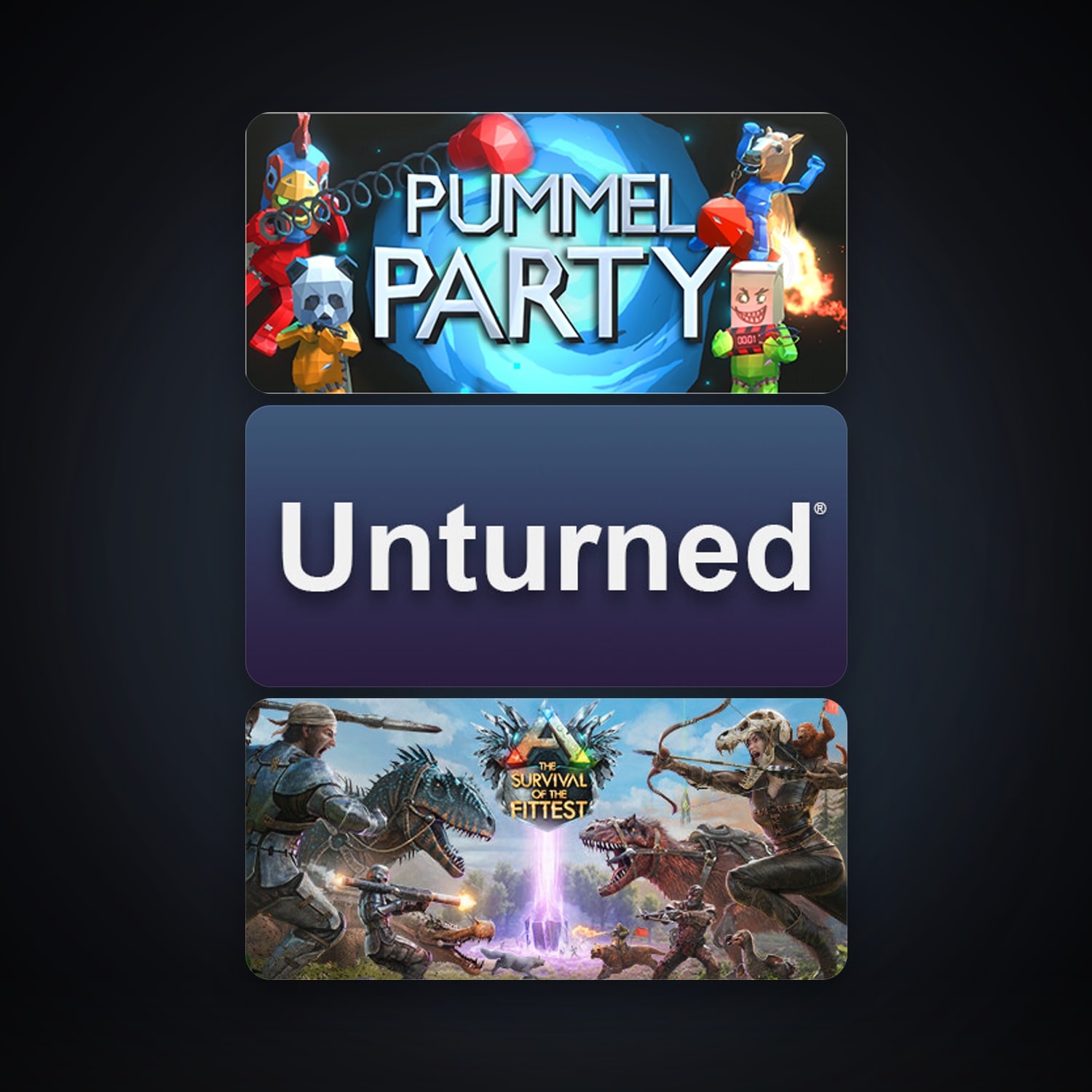 Unturned + ARK: The Survival Of The Fittest, 7 games, clean — HabibiAccounts