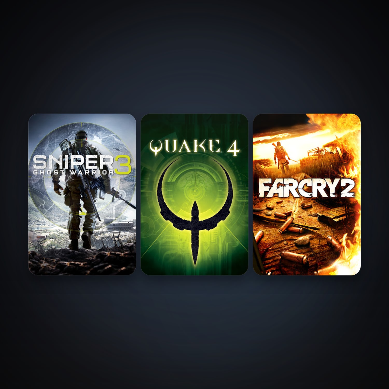 Quake IV + Far Cry 2: Fortune's Edition, 3 games, clean — HabibiAccounts
