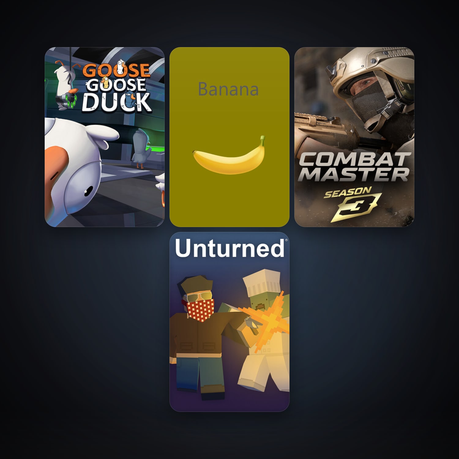 Unturned + Goose Goose Duck, 5 games, clean — HabibiAccounts