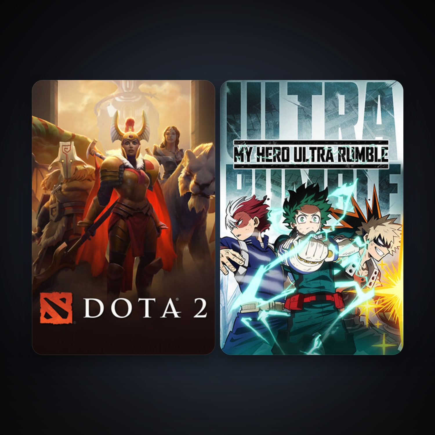 Dota 2 + MY HERO ULTRA RUMBLE, 2 games, clean — HabibiAccounts