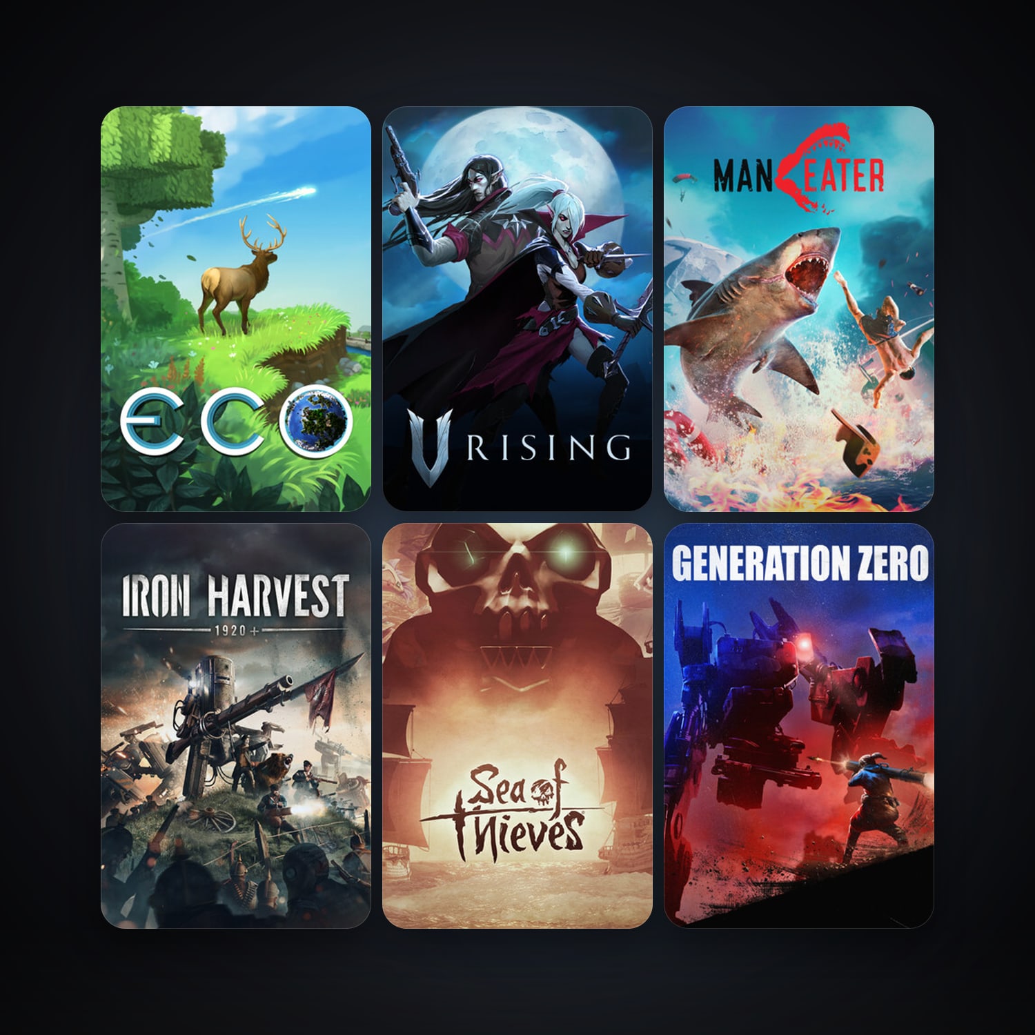 Eco + HYPERCHARGE: Unboxed, 15 games, clean — HabibiAccounts