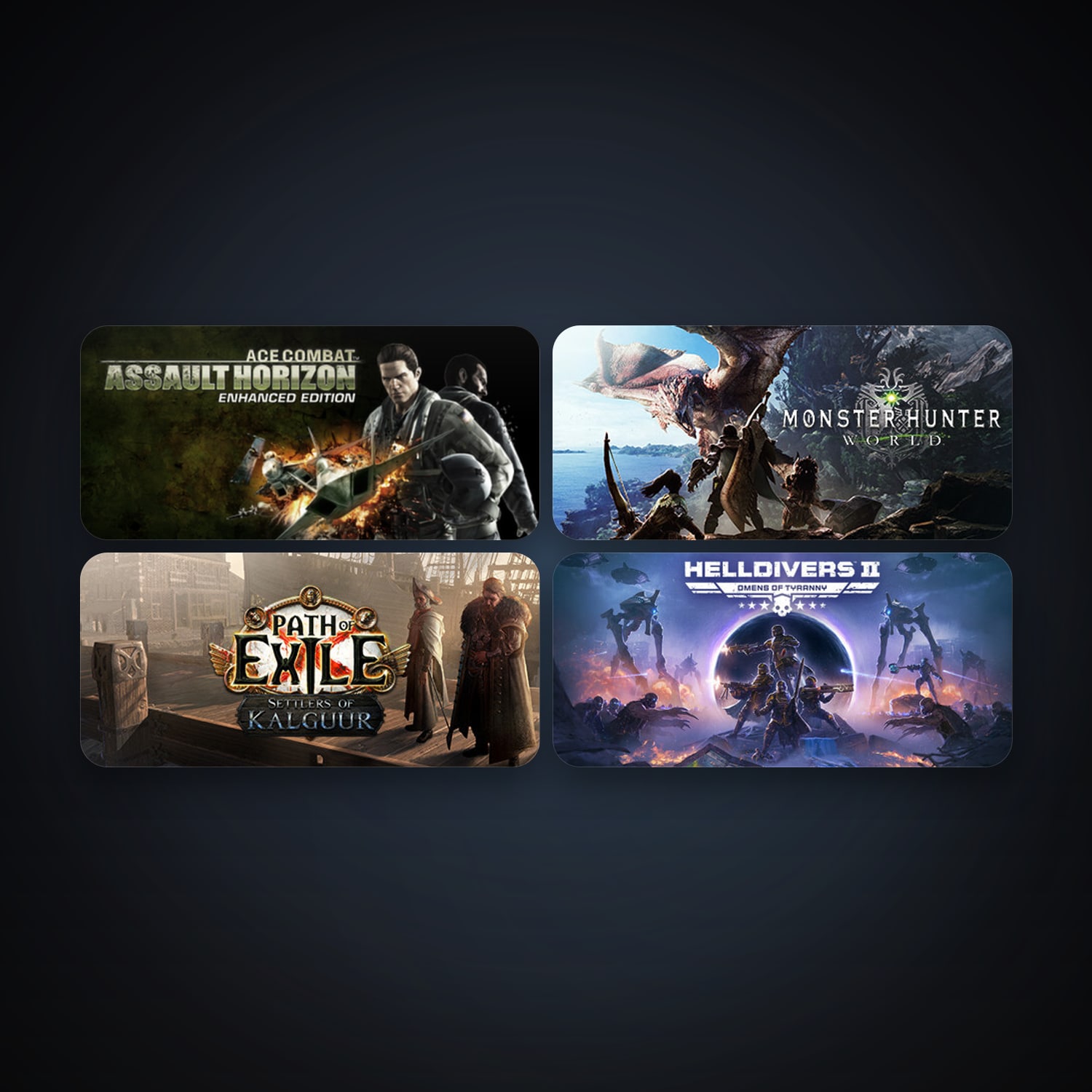 Ace Combat Assault Horizon - Enhanced Edition + Path of Exile, 6 games, clean — HabibiAccounts
