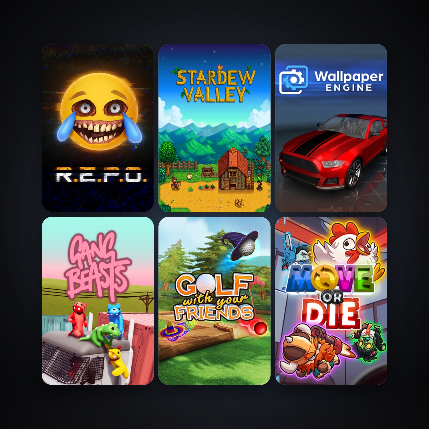 Gang Beasts + Move or Die, 22 games, clean — HabibiAccounts