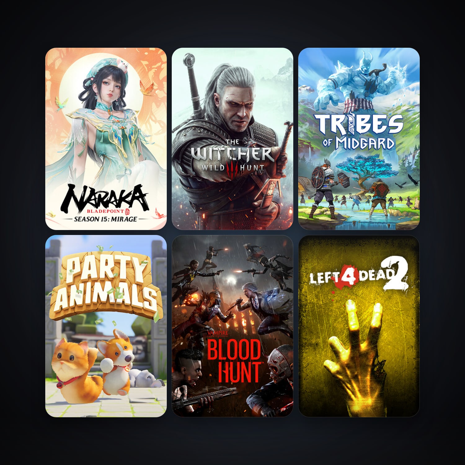 Left 4 Dead 2 + The Witcher 3: Wild Hunt, 18 games, clean — HabibiAccounts