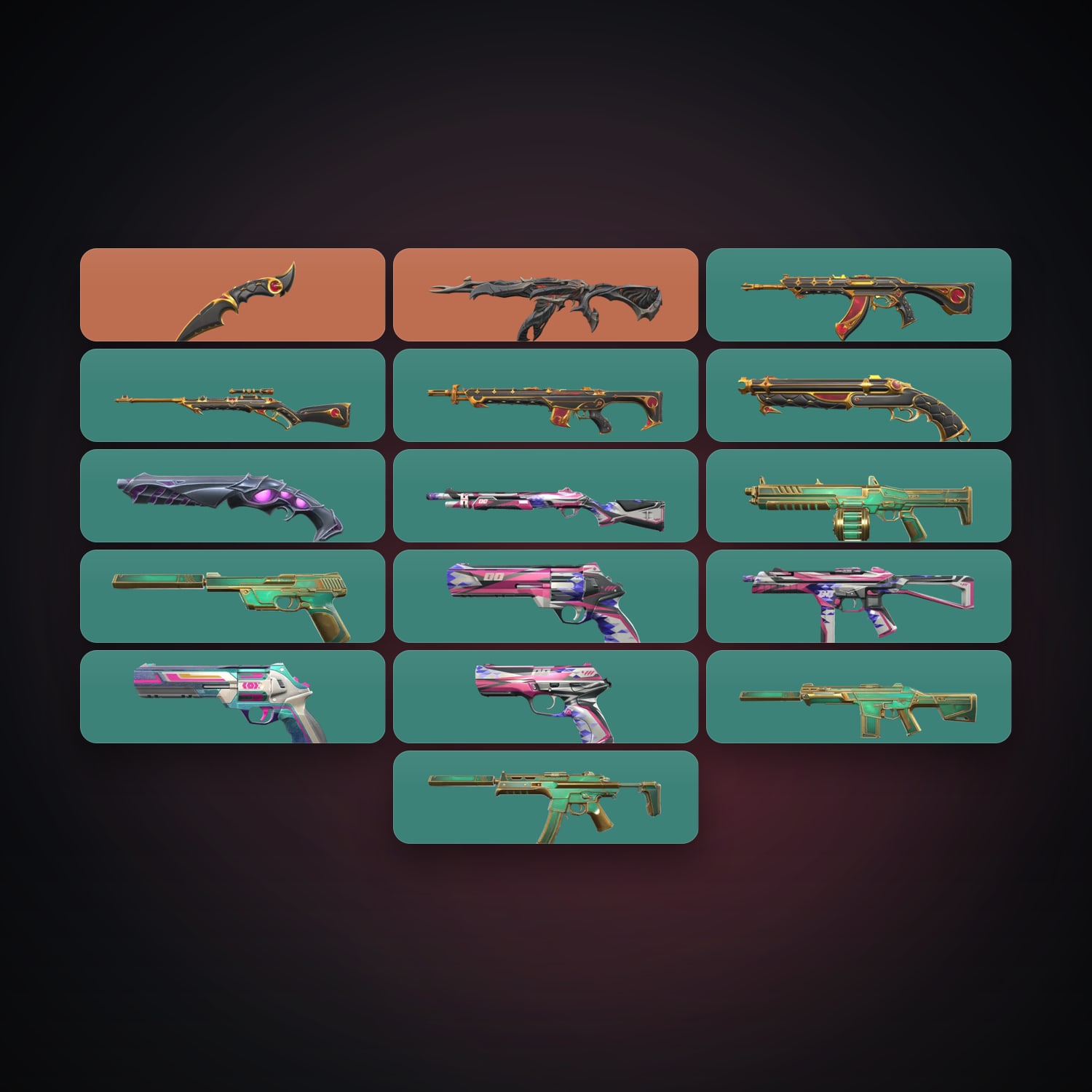 LA Gold 2 locker — 1 knives, 18 skins, lvl 80 — HabibiAccounts