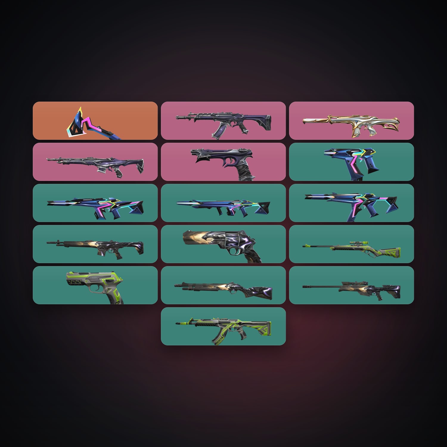 Valorant account: EU Bronze 1 locker — 1 knife, 16 skins, lvl 50 — HabibiAccounts