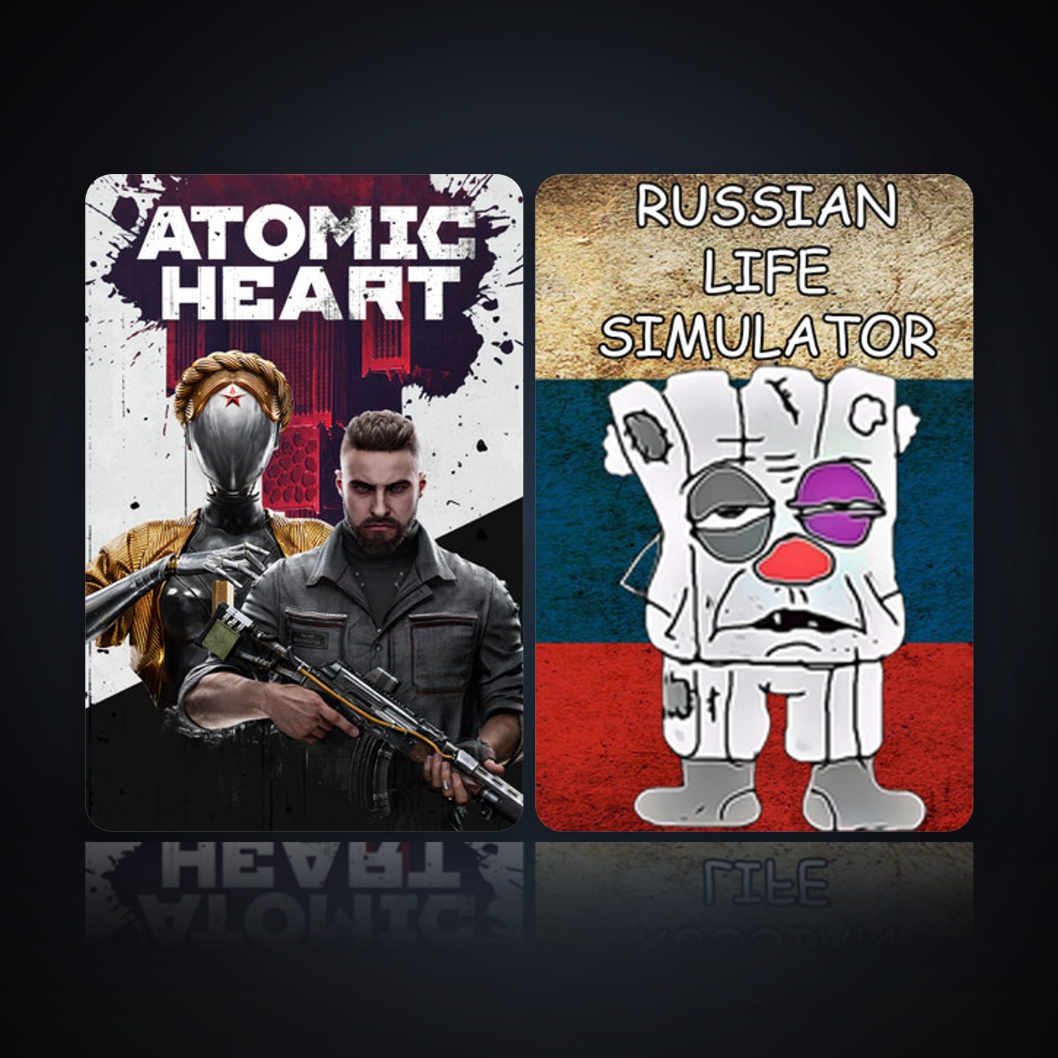 هالحساب ستيم فلين، Atomic Heart وRussian Life Simulator، 2 لعبة، صامد واضح — HabibiAccounts