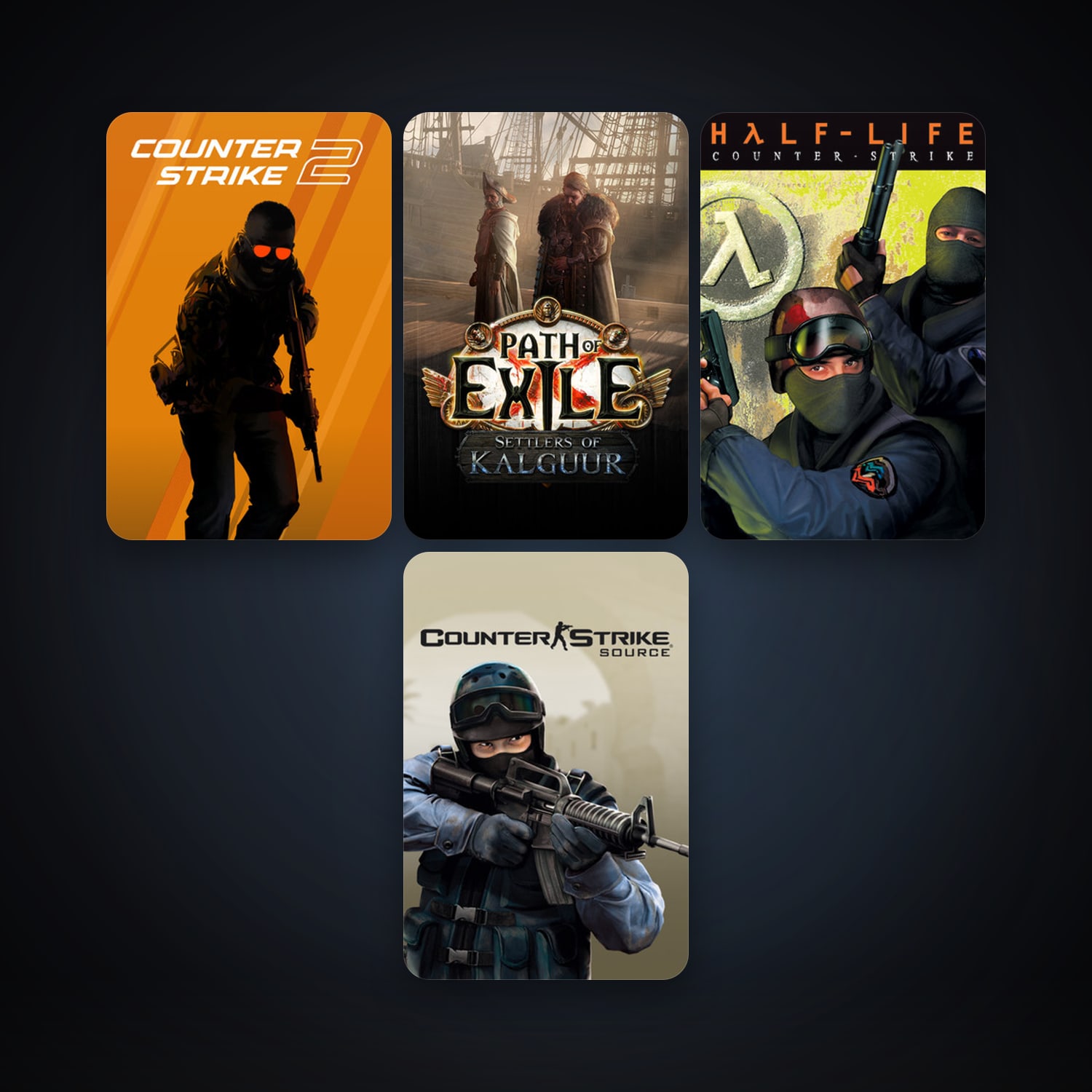 Counter-Strike + Counter-Strike: Source, 7 games, Steam 10, clean — HabibiAccounts