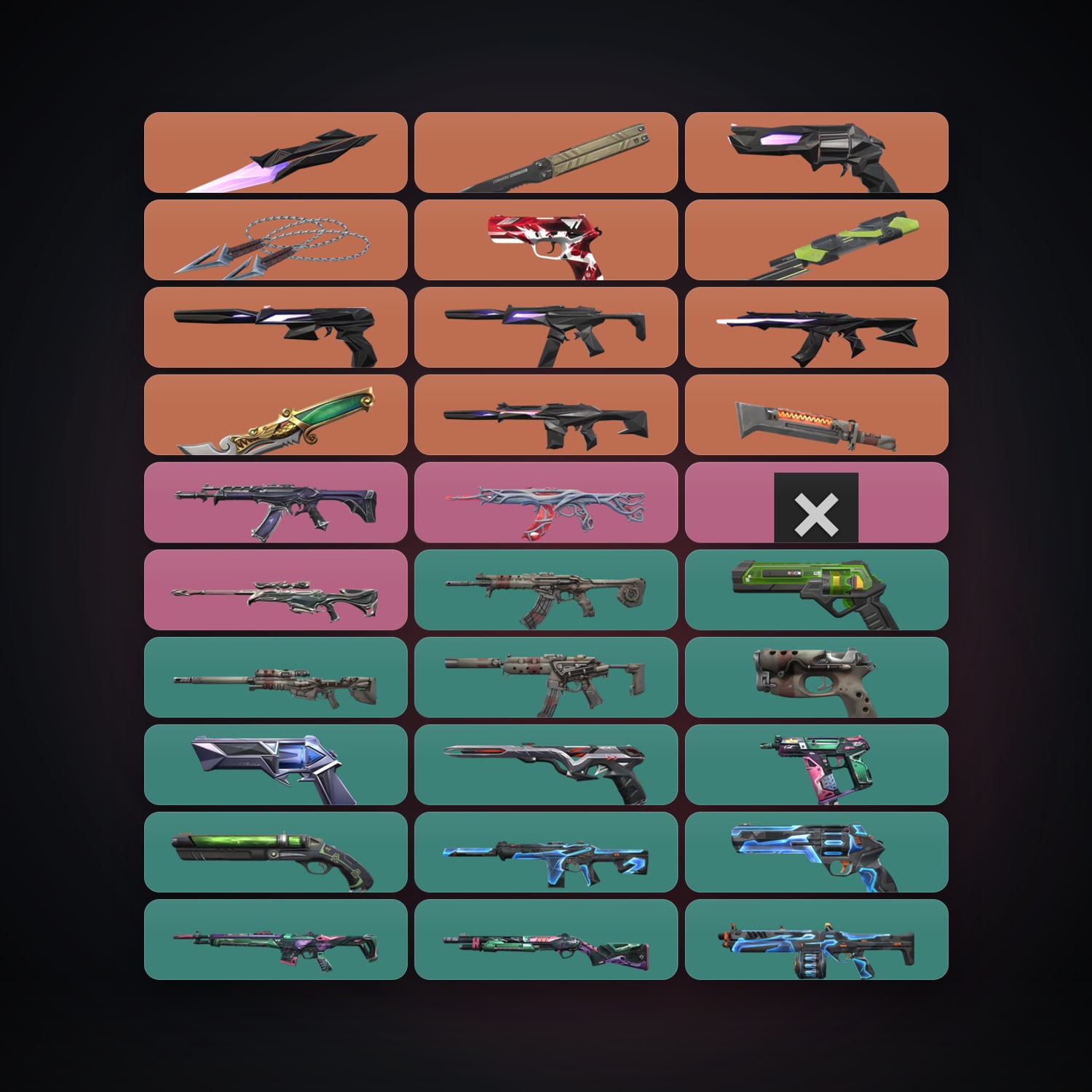 AP Silver 3 locker — 6 knives, 32 skins, lvl 92 — HabibiAccounts