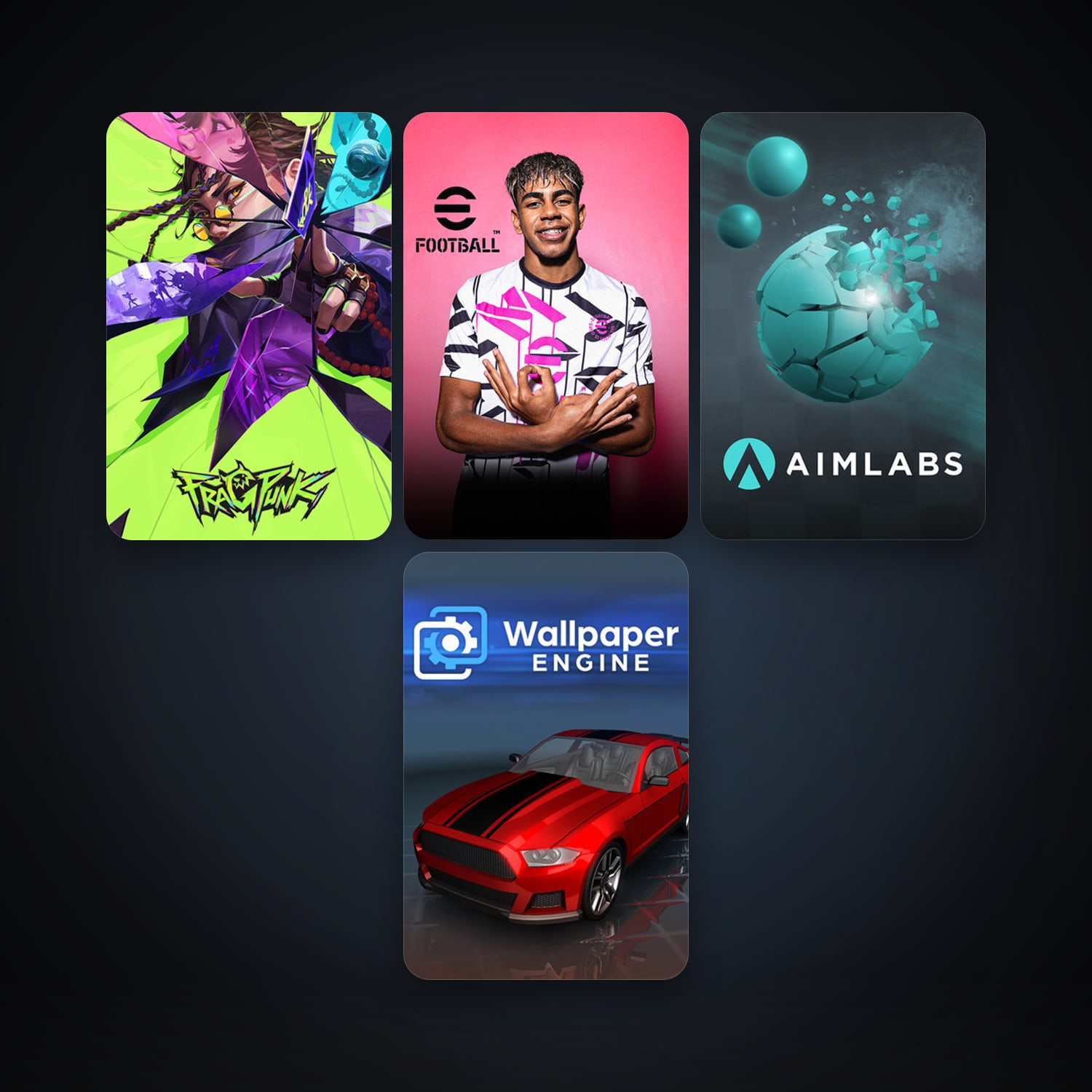 Wallpaper Engine + Aimlabs, 9 games, clean — HabibiAccounts