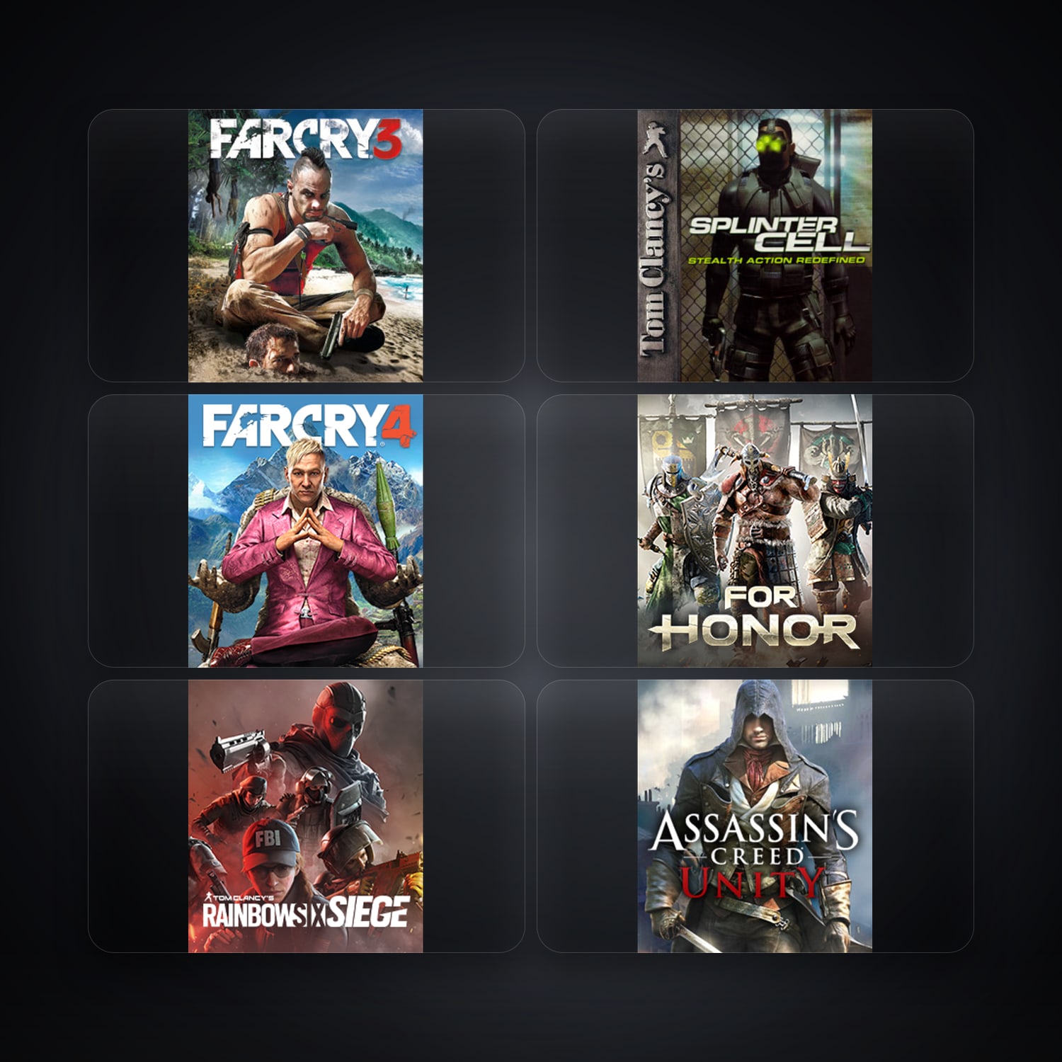 Ubisoft Far Cry 3 Deluxe Edition + Tom Clancy's Splinter Cell — VU — 9 games — HabibiAccounts