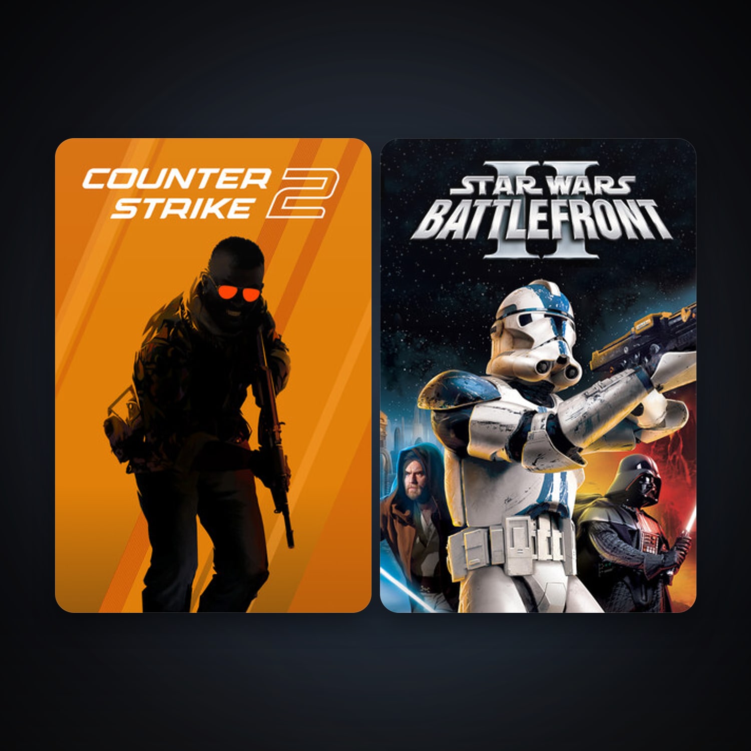 CS2 Prime + Star Wars: Battlefront 2 (Classic, 2005), 2 games, clean — HabibiAccounts