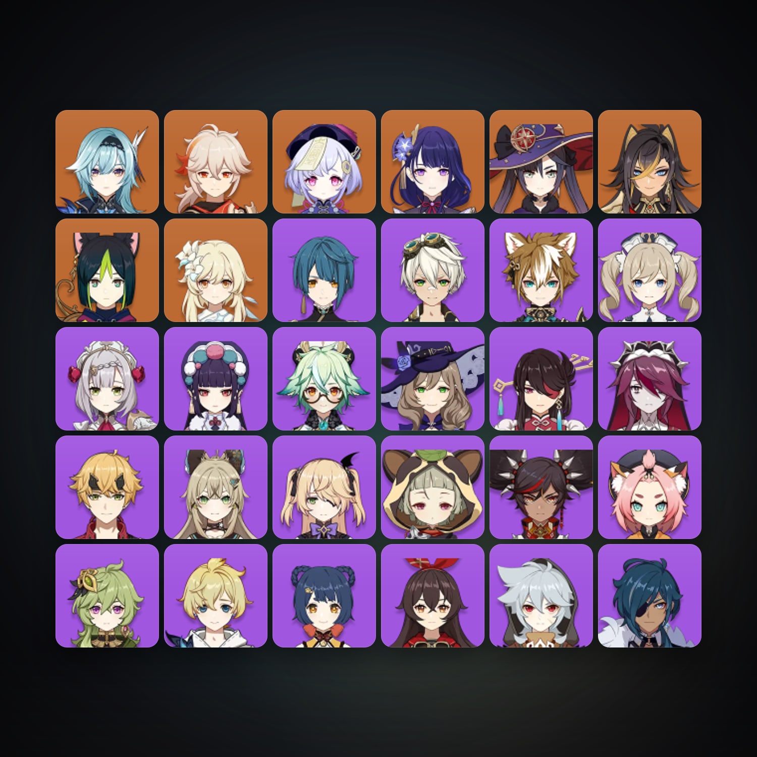 جينشن إمباكت | AR 44 | 32 شخصية | 7× 5★ — HabibiAccounts