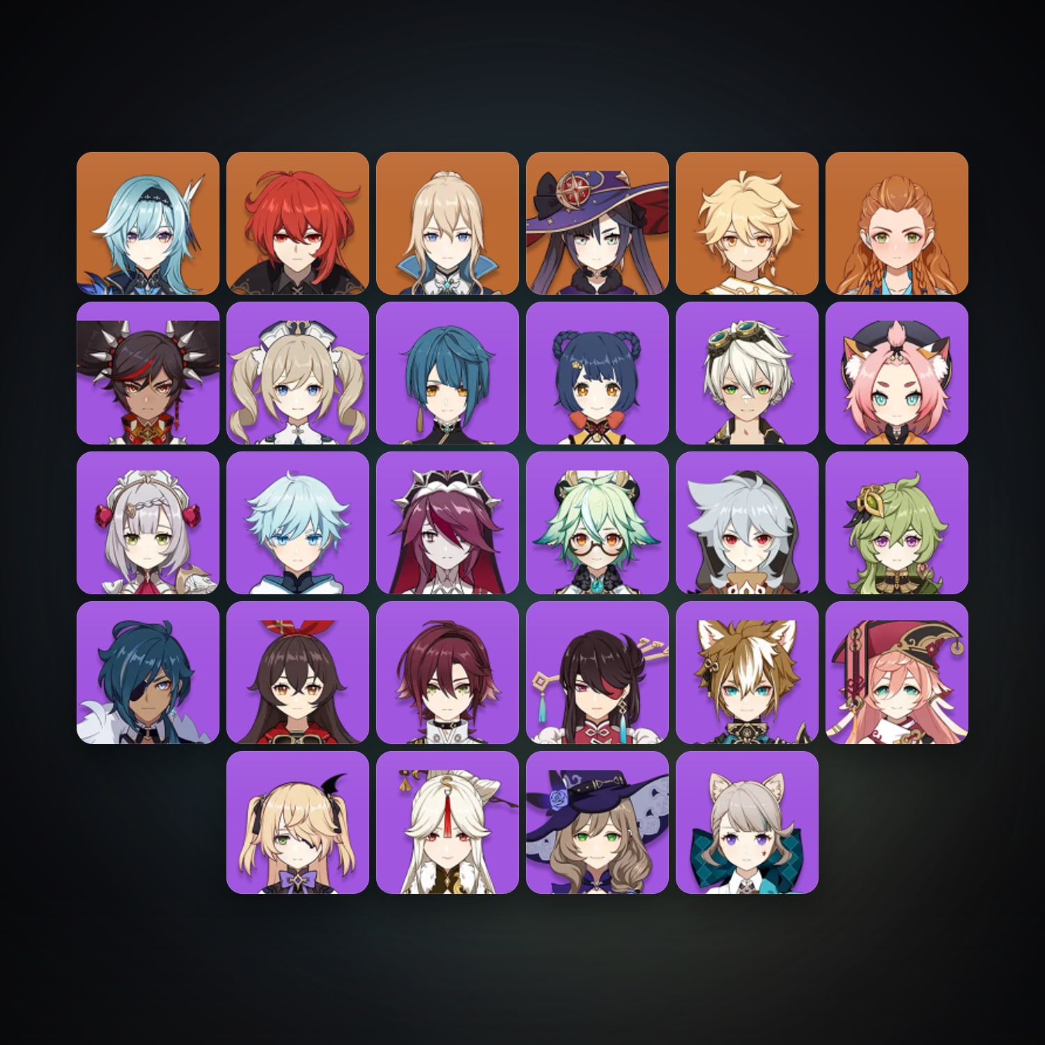 Genshin Impact | AR 52 | 28 Chars | 4× 5★ — Genshin / miHoYo Account — HabibiAccounts