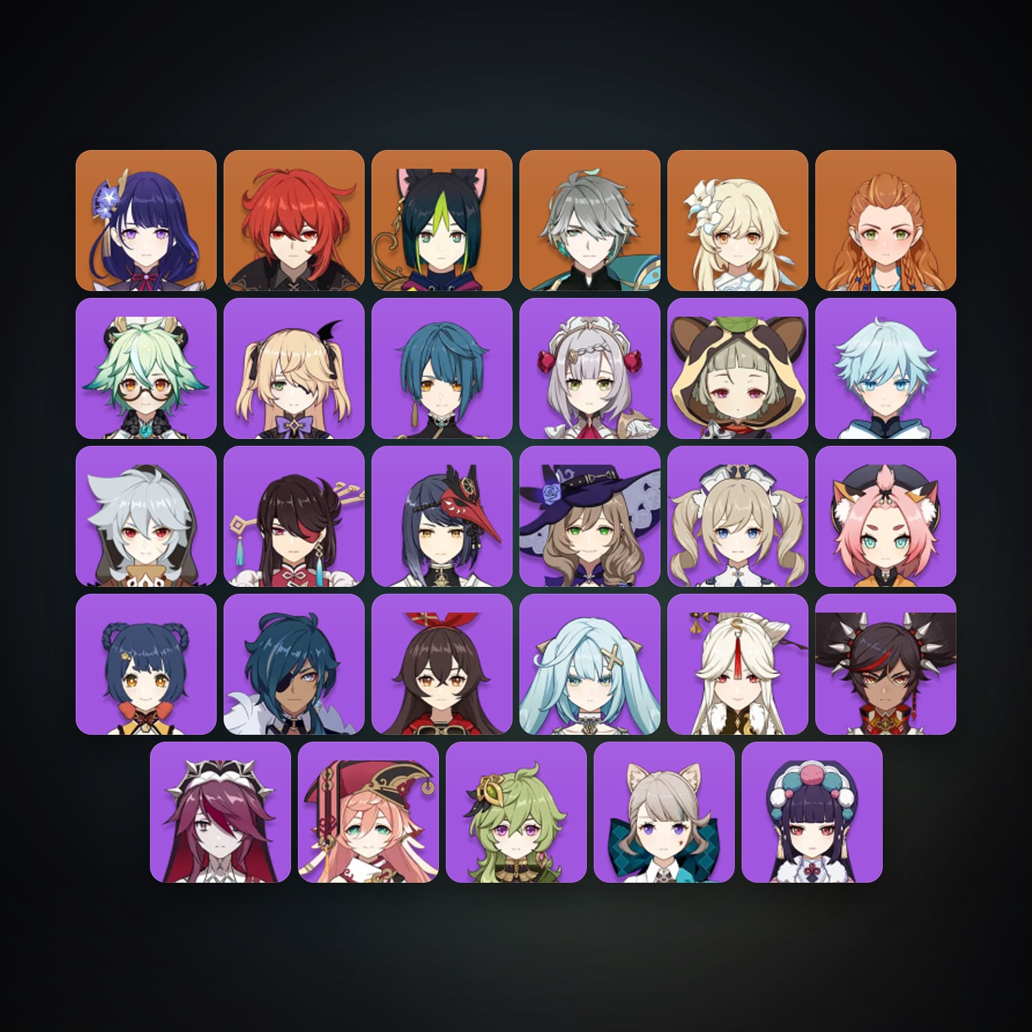 حساب جينشن إمباكت — AR 55 | 29 شخصية | 4× 5★ — HabibiAccounts