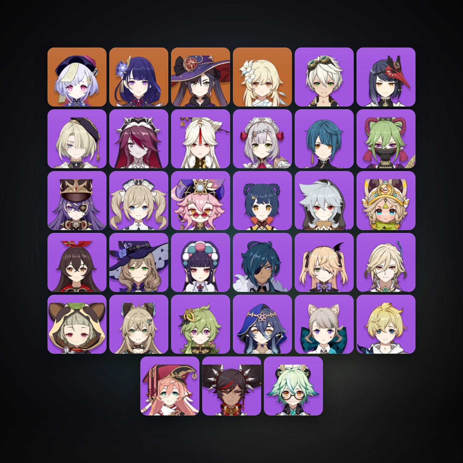 حساب جينشن إمباكت — AR 55 | 33 شخصية | 3× 5★ — HabibiAccounts