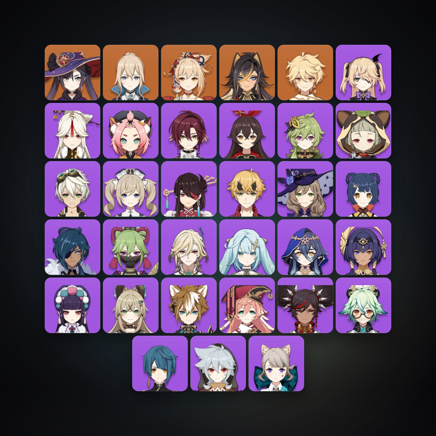 جينشن إمباكت | AR 55 | 33 شخصية | 4× 5★ — HabibiAccounts