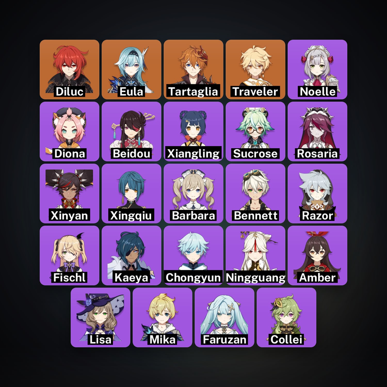 جينشن إمباكت | AR 55 | 24 شخصية | 3× 5★ — HabibiAccounts